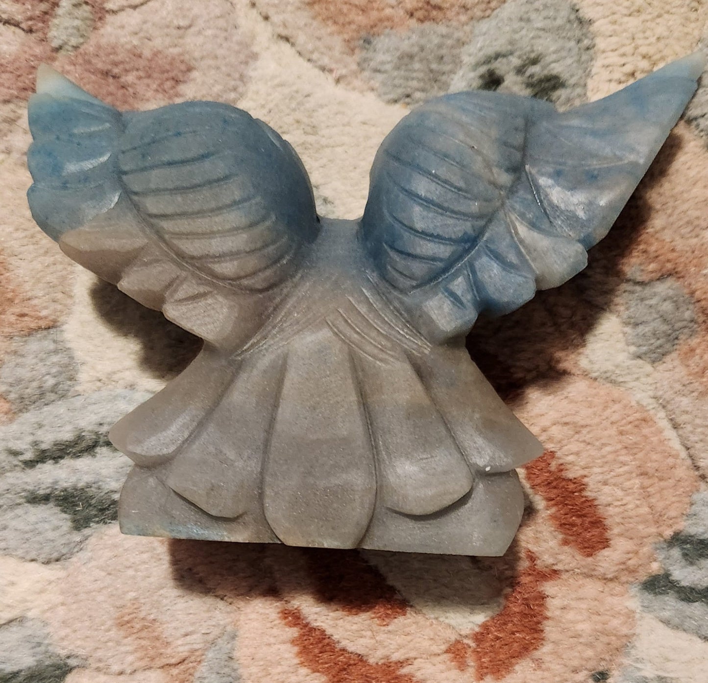 Beautiful Blue Trolleite Carved Eagle