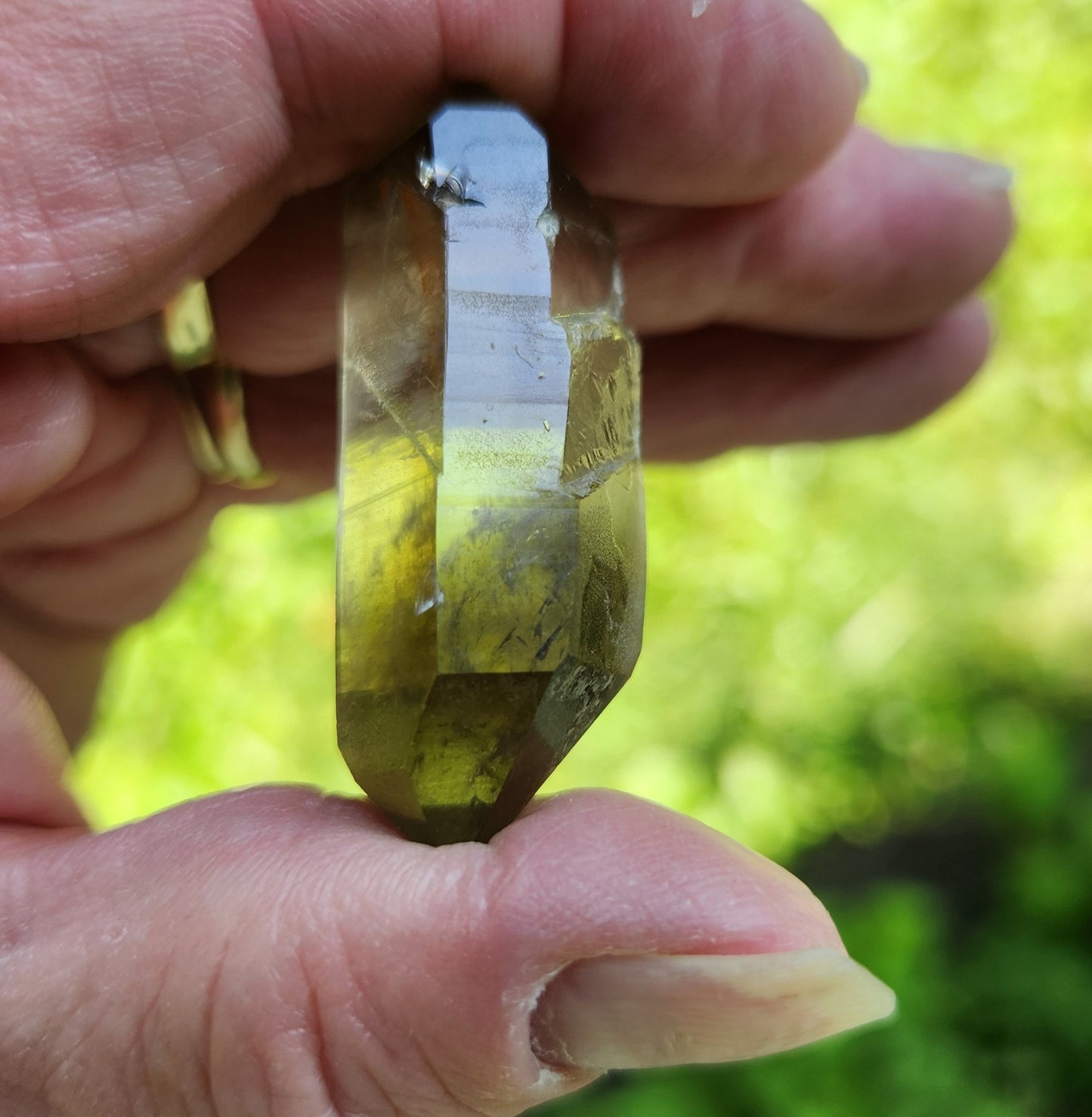 Smokey Lemurian Seed Double Terminated Crystal