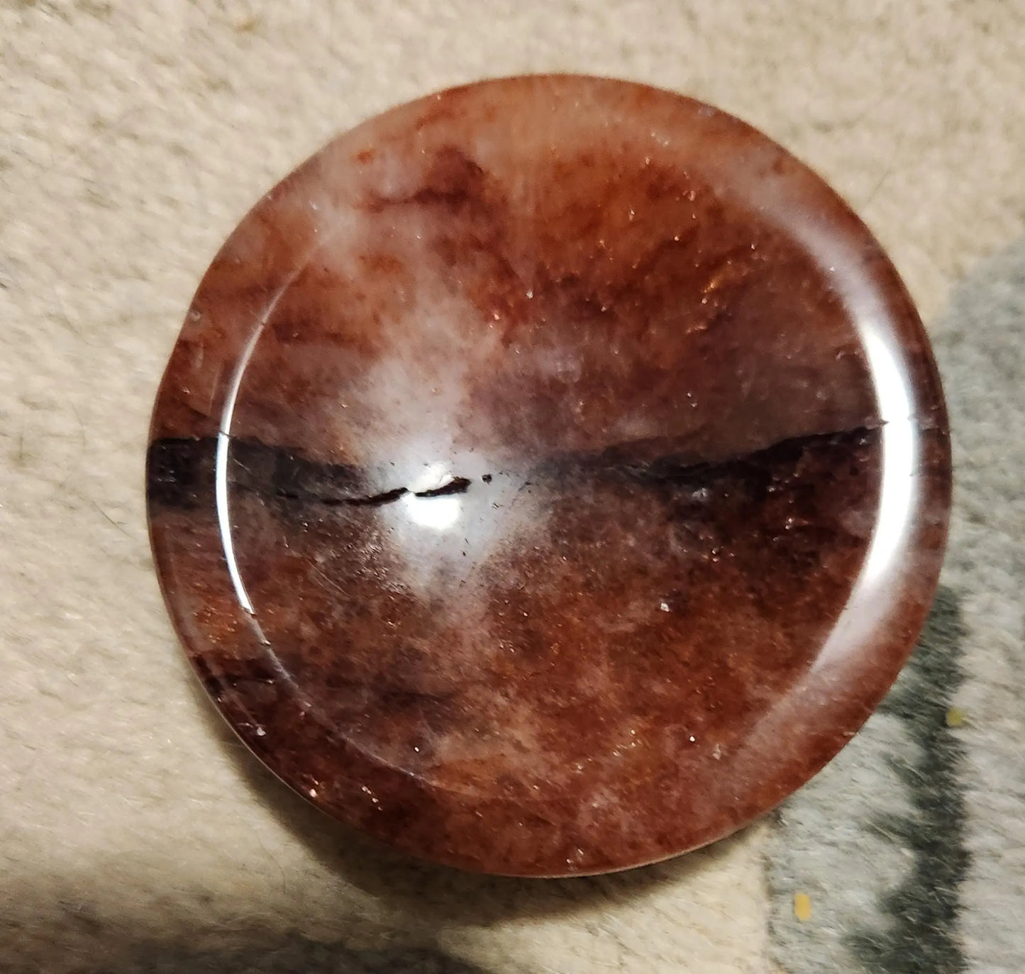 Fire Quartz Trinket Bowl Set |Grounding Root Chakra Crystal Dish with Hematite Inclusions, Carved Stone for Decor, Gifts, and Energy Balance Etsy