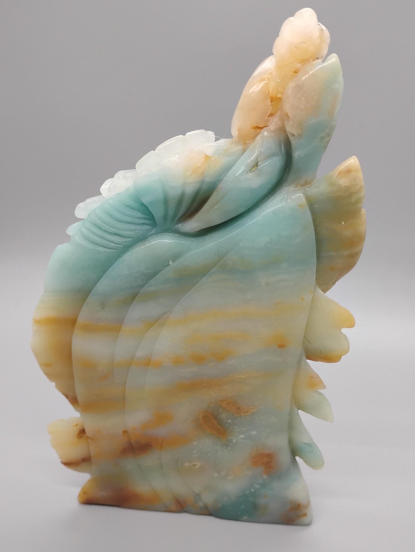 Caribbean Calcite & Agagonite Phoenix Bird Sculpture