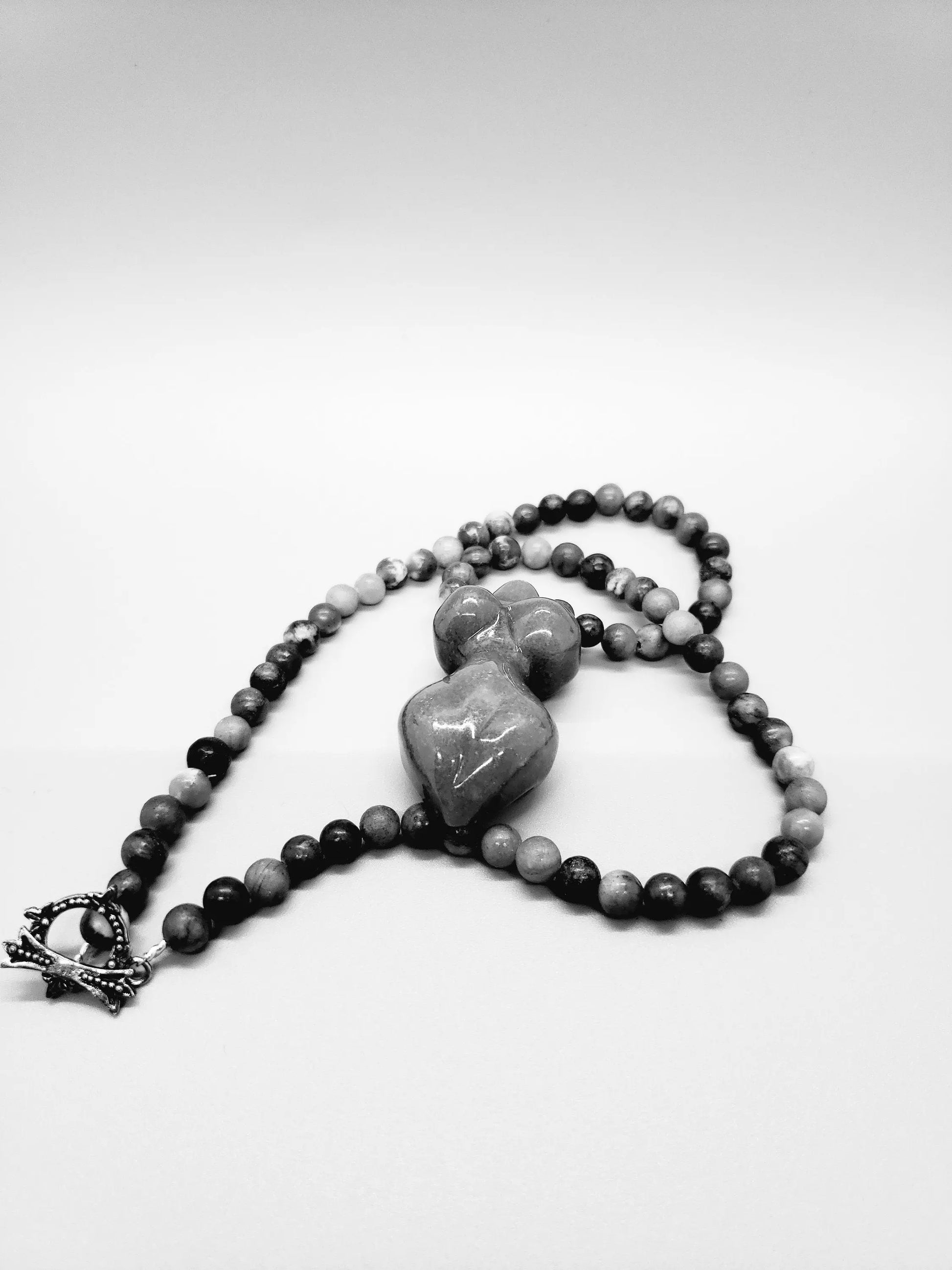 Jade and Serpentine  Goddess Necklace with Brass Clasp. Jade Necklace, Perfect Gift, Goddess Necklace Etsy