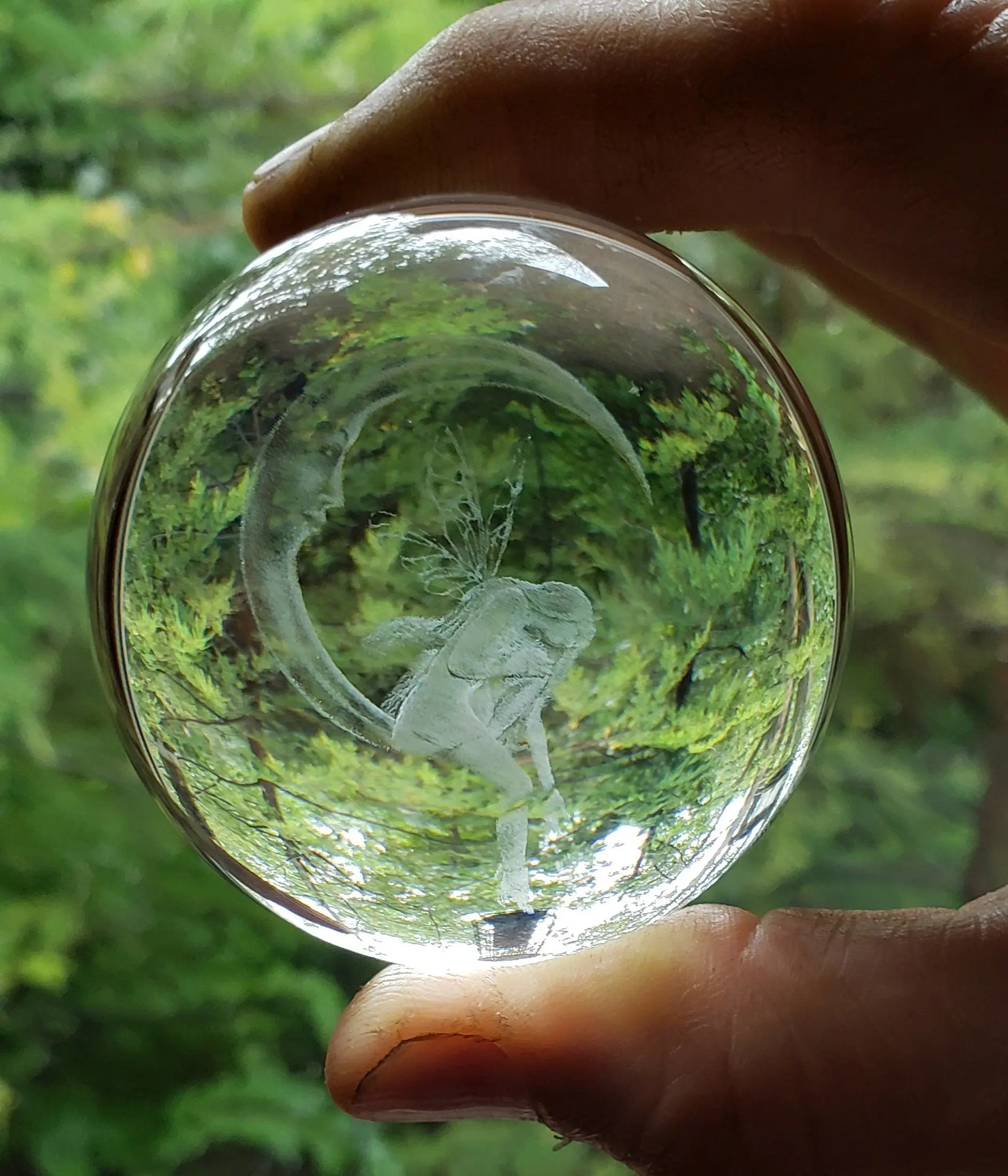 Holographic Crystal Ball, Crystal Ball, Unique Gift, Carved Crystal, Crystal Fairy, Crystal  Dragon, Crystal Animals, Crystal gift Etsy