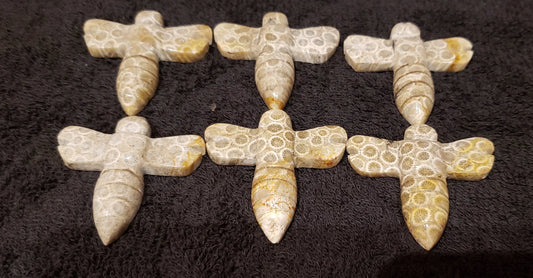 Fossil Coral Carved Bees,Crystal Bee Figurines, Nature-Inspired Decor, Fossil Coral Gifts, Rock Hound & Crystal Collection Etsy