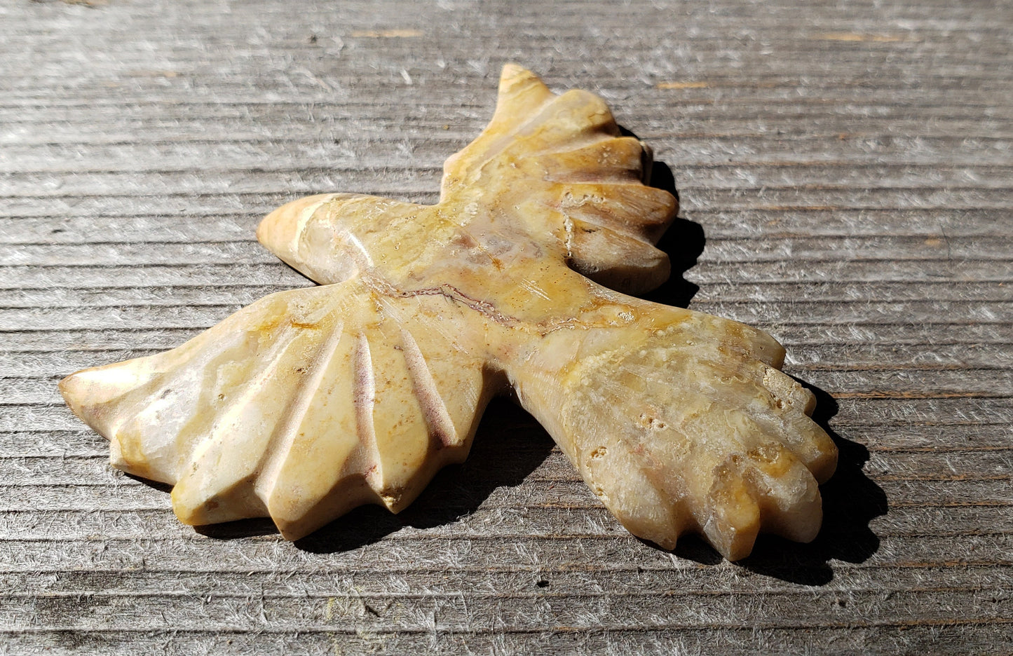 Carved Lace Agate Eagle