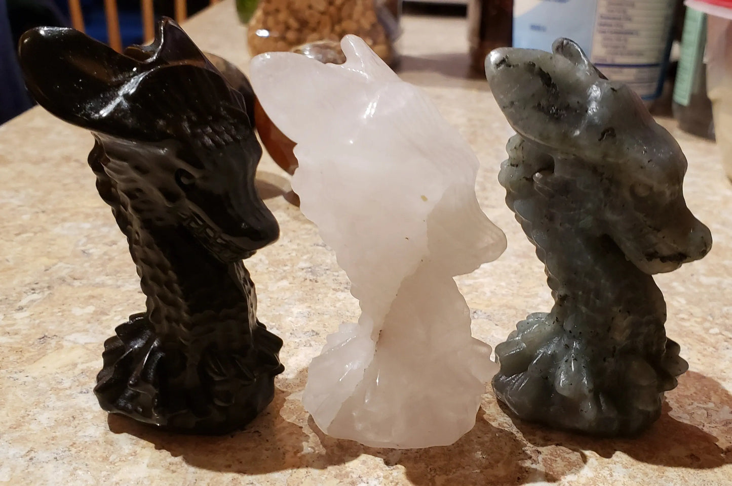 Crystal Dragon Heads Etsy