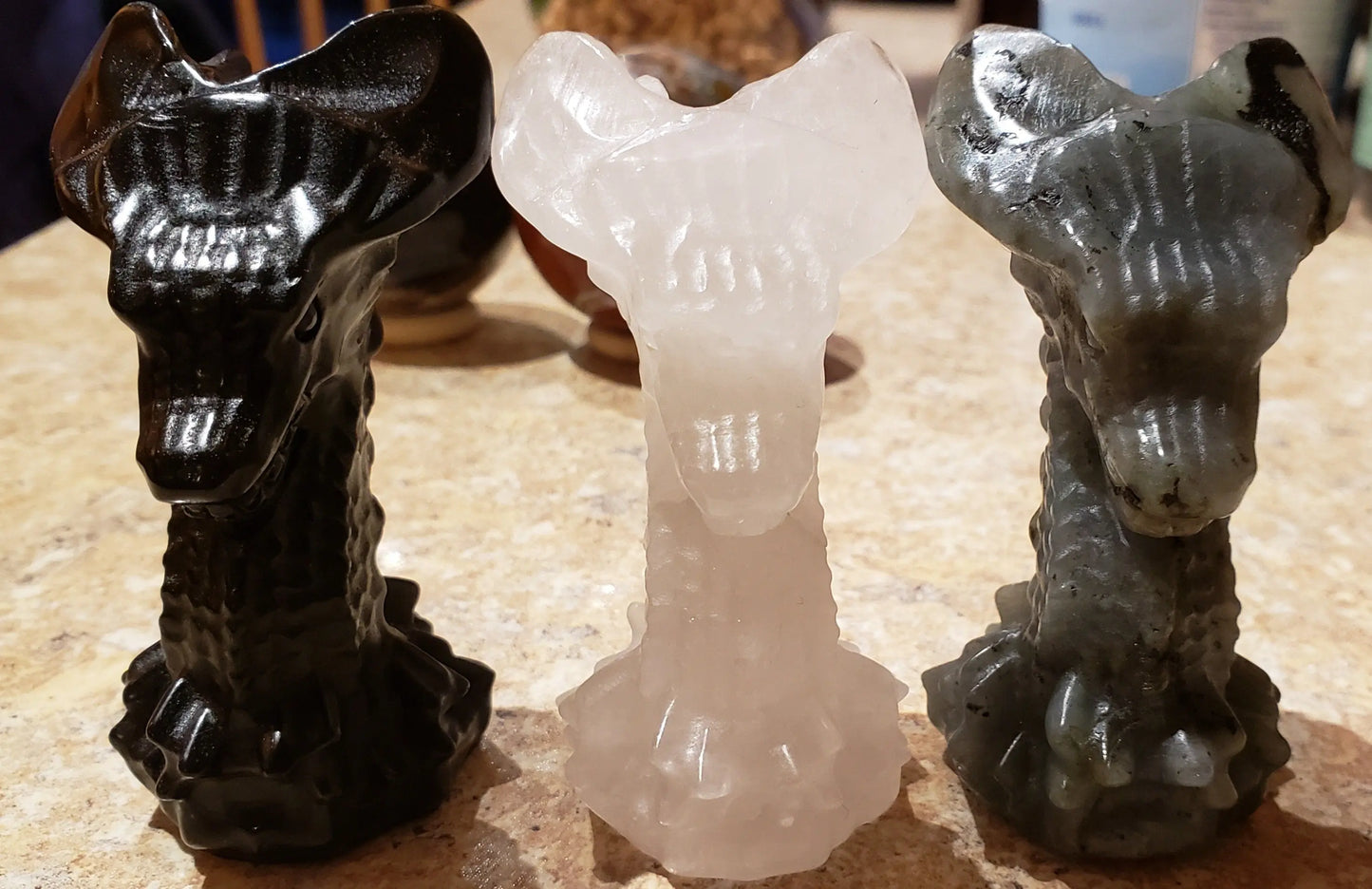 Crystal Dragon Heads Etsy