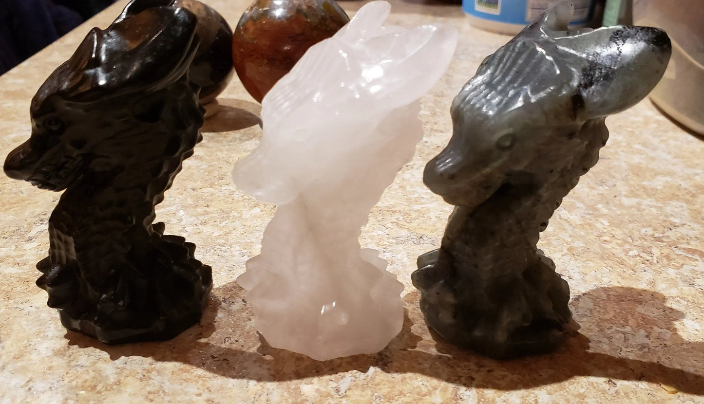 Crystal Dragon Heads Etsy
