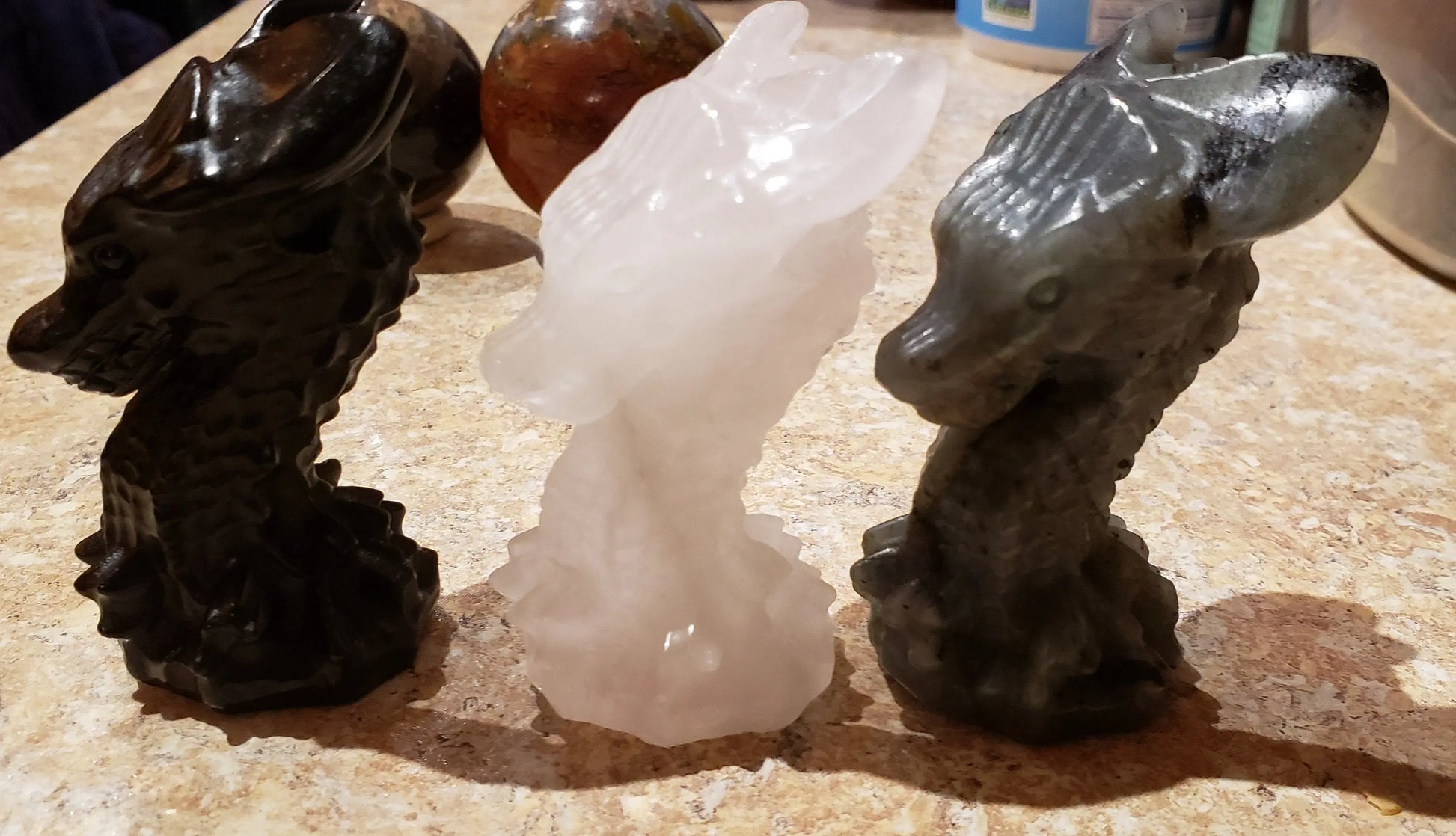 Crystal Dragon Heads Etsy