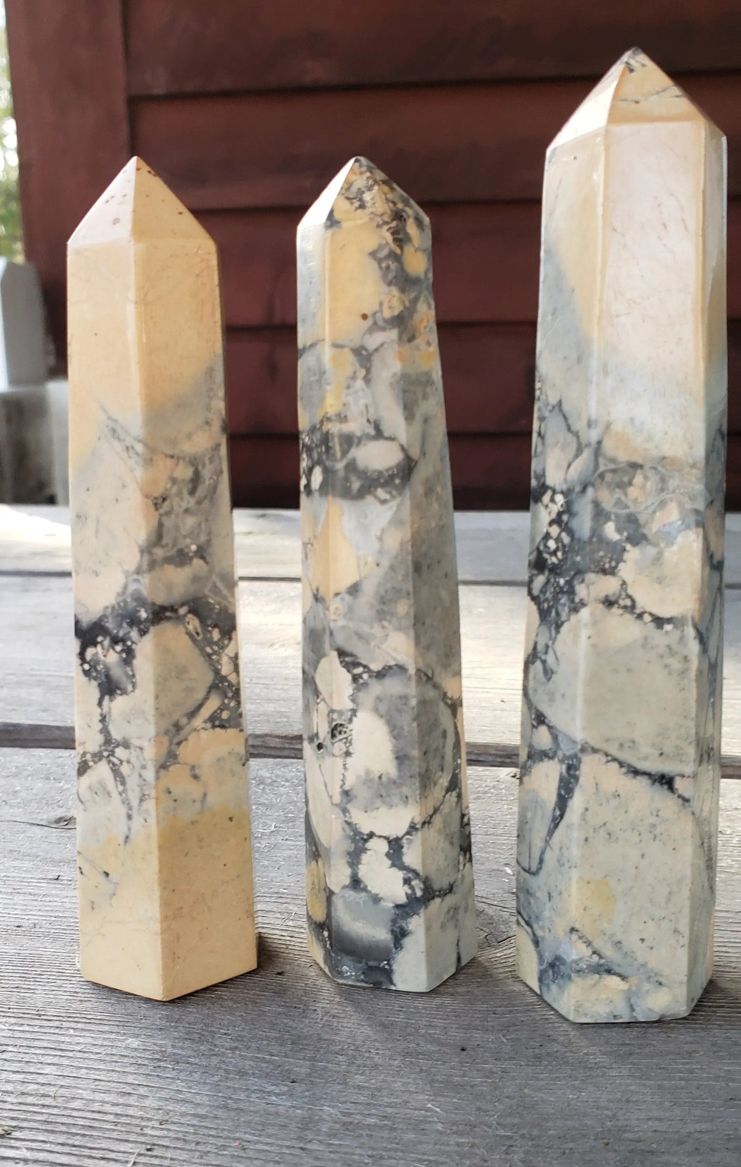 Maligano Jasper Towers,, Crystal wand, Obelisk, Alter Decor, Points, Tower, Crystal Tower, Gemstone Tower, Alter, Tower, Crystal collection Etsy