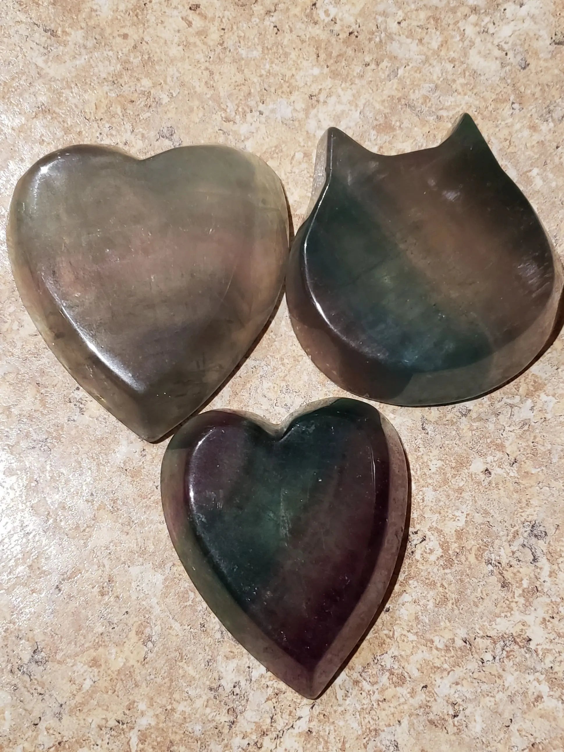 Heart Shaped Banded Fluorite Crystal Jewelry Dish Etsy