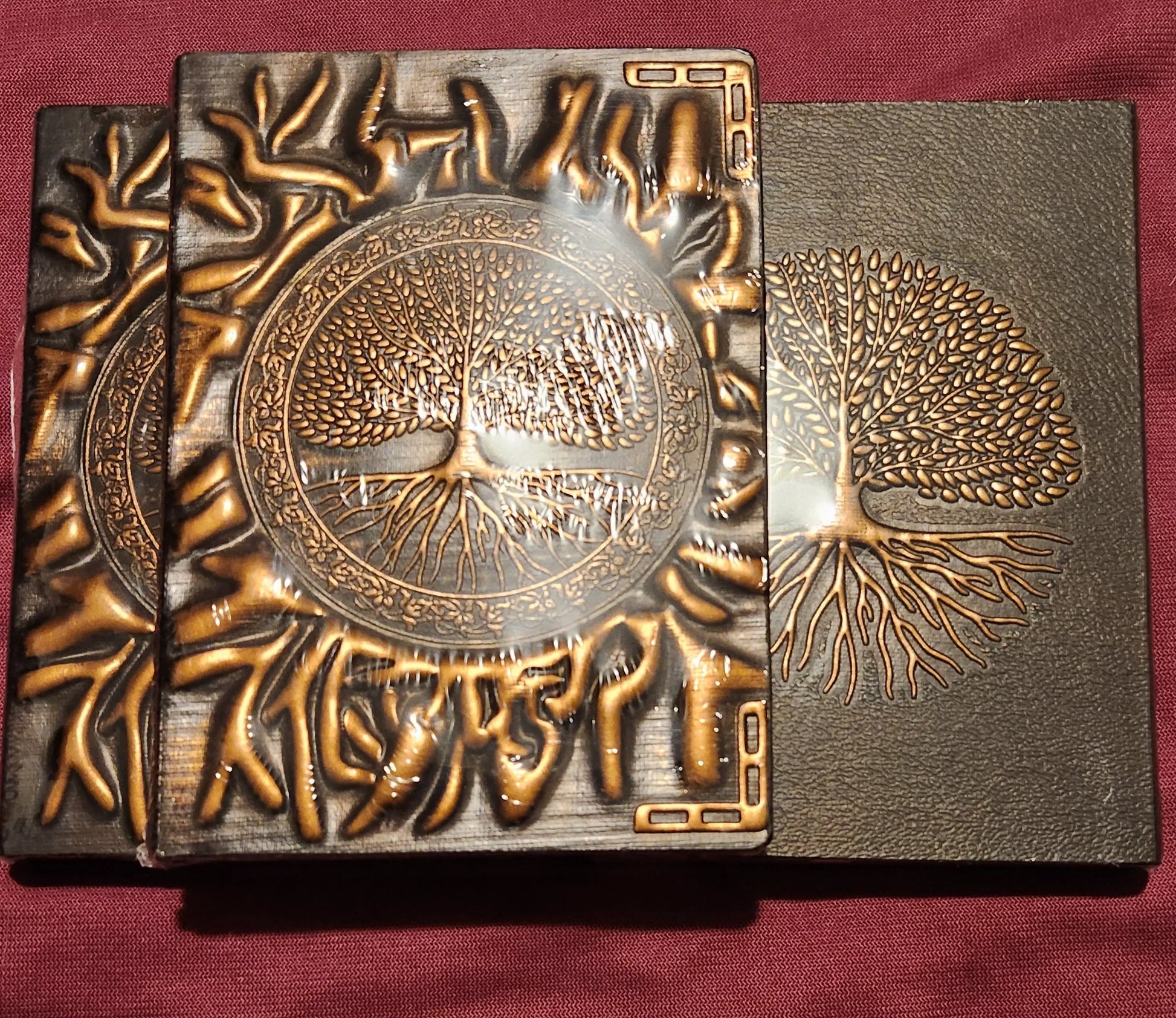 Leather Bound Book, Tree of Life Journal, Nautical Leather Notebook, Personal Travel Diary, Sacred Symbol Leather Journal for Writers Etsy