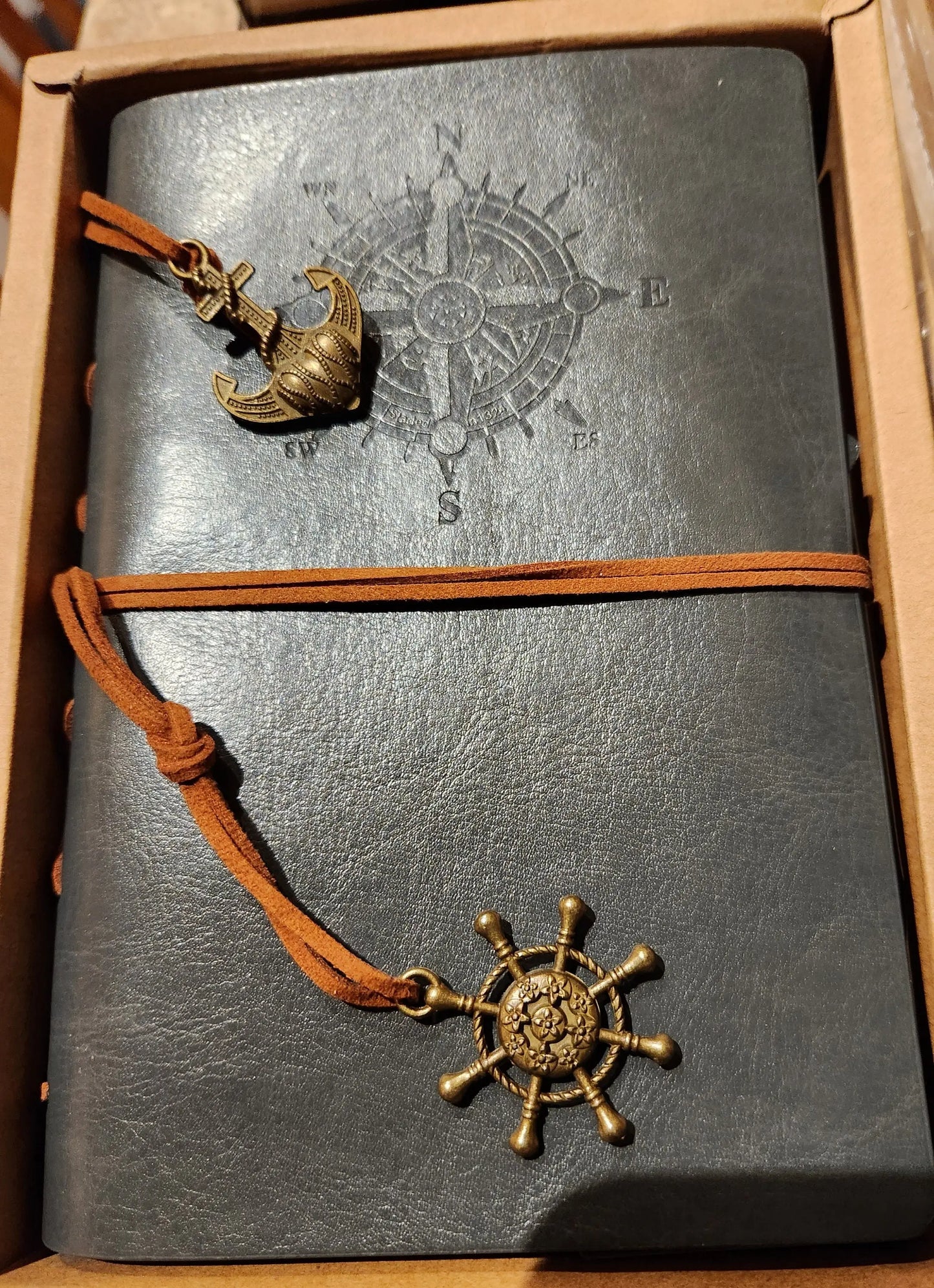 Leather Bound Book, Tree of Life Journal, Nautical Leather Notebook, Personal Travel Diary, Sacred Symbol Leather Journal for Writers Etsy