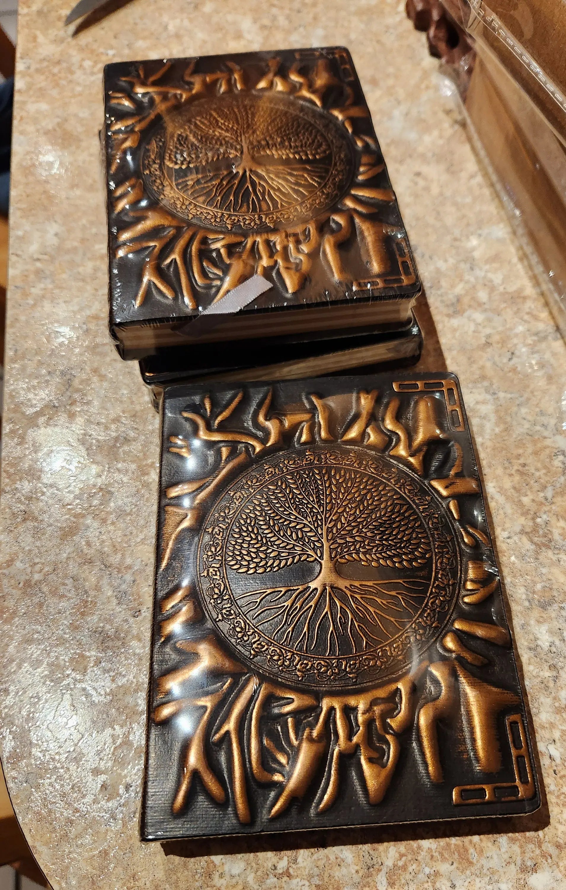 Leather Bound Book, Tree of Life Journal, Nautical Leather Notebook, Personal Travel Diary, Sacred Symbol Leather Journal for Writers Etsy