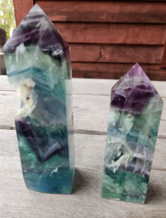 Crystal Fluorite towers with Druzy, Obelisk, Crystal Wand, Crystal Collection, Genius Stone Flourite Crystal,Crystal Collection, Alter Decor Etsy