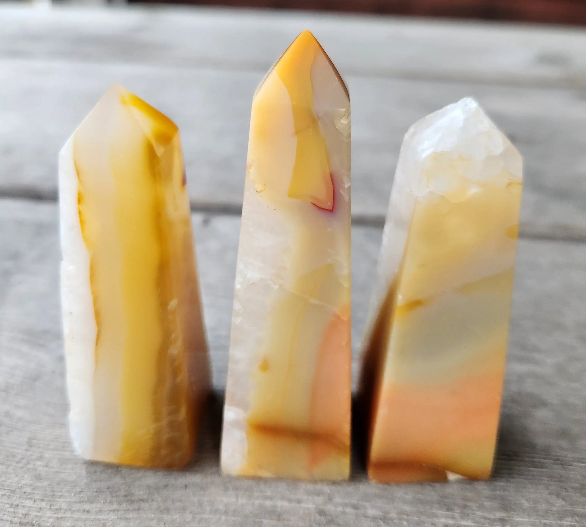 Carnelian Towers with Clear Quartz: 3.2-3.7" Sunset Stone | Energy and Creativity Booster | Ancient Fertility and Warrior Crystal Etsy