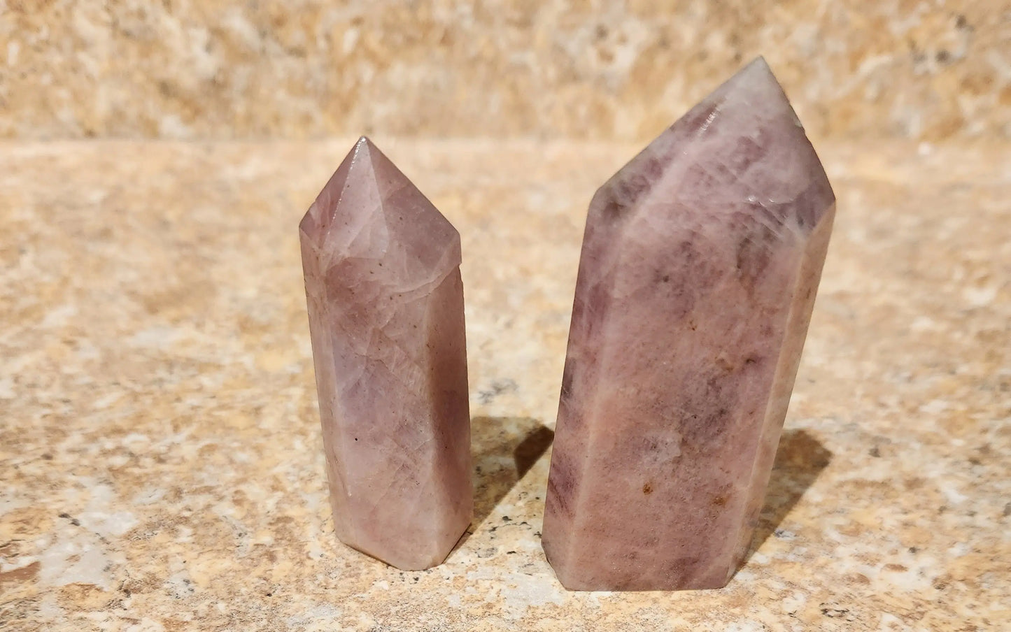 Small Kunzite Towers, Kunzite Tower, Carved Crystal Tower, Pink Crystal Tower, Crystal Tower Gift Etsy