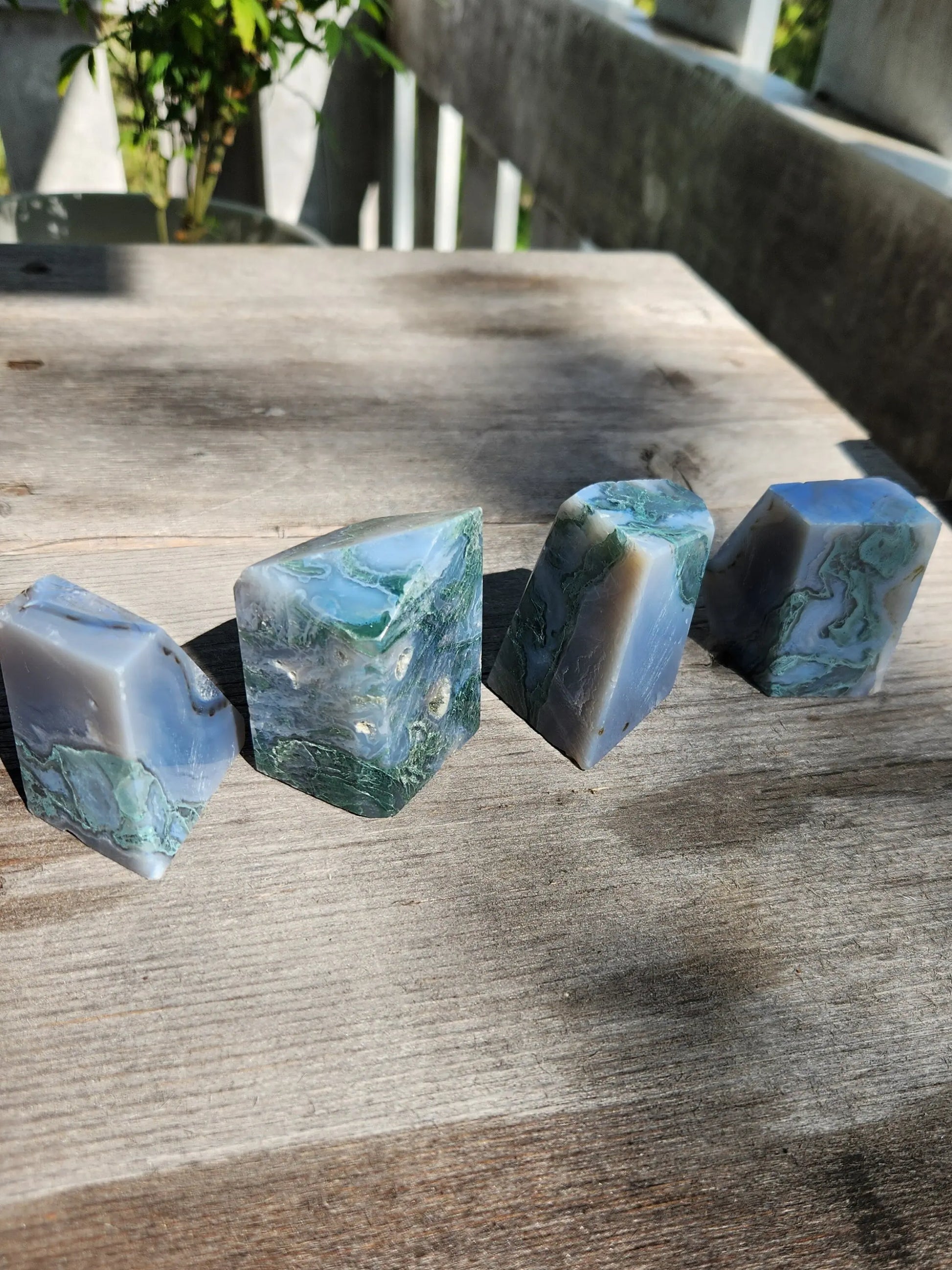 Moss Agate Freeform  Calming Crystal for Stress Relief & Communication | Natural Healing Stone | Throat Chakra Energy Etsy