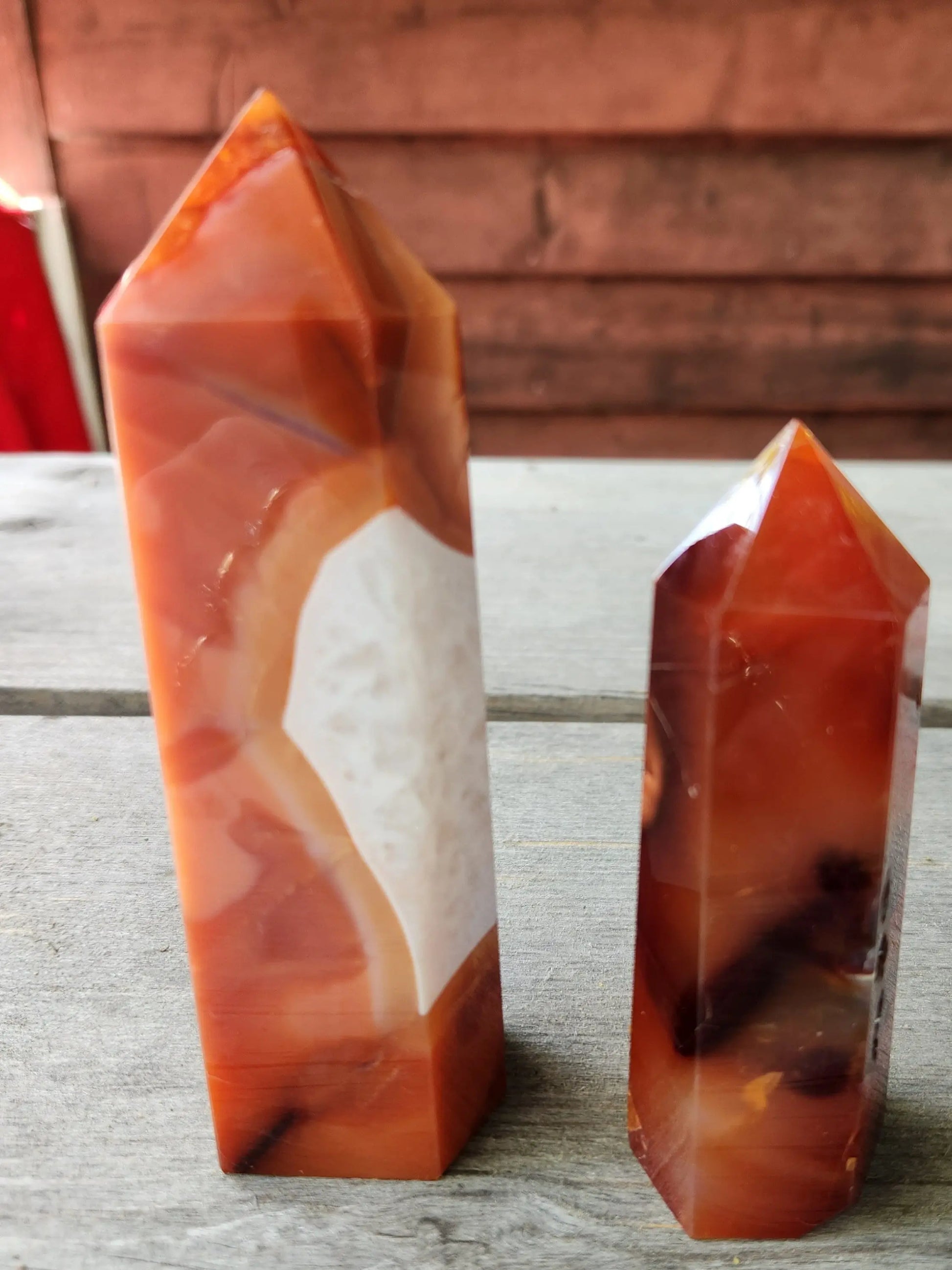 Carnelian Tower  Deep Burnt Orange Crystal | Energy & Creativity Stone | Druzy  Clear Quartz Accents | Spiritual Healing  Confidence Boost Etsy