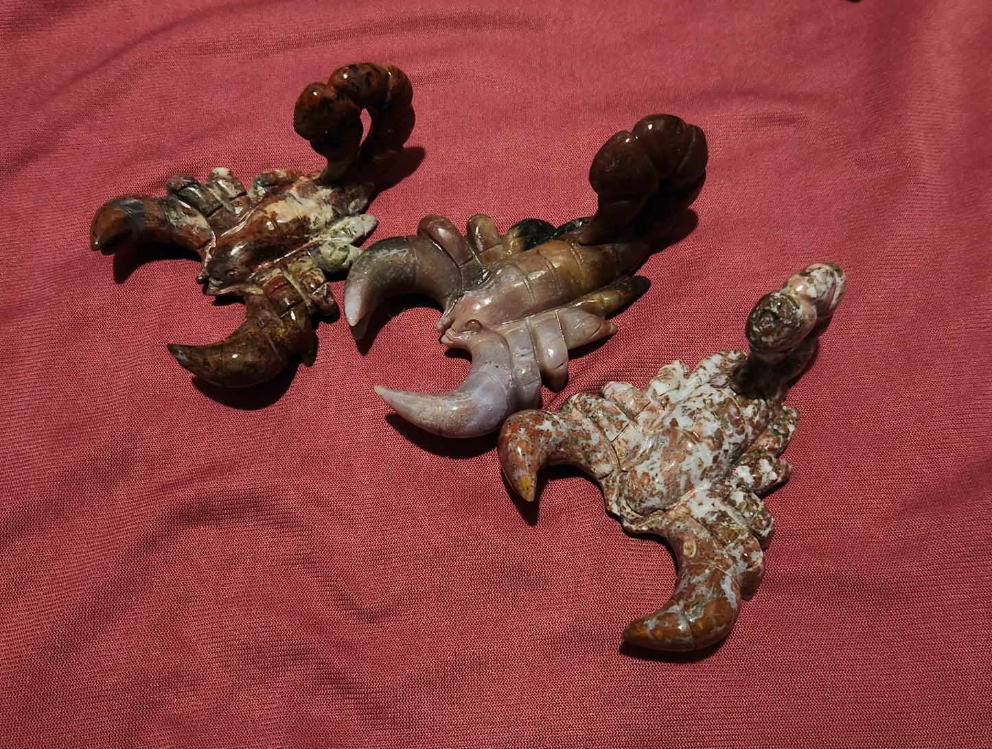Carved Ocean Jasper Scorpion Etsy