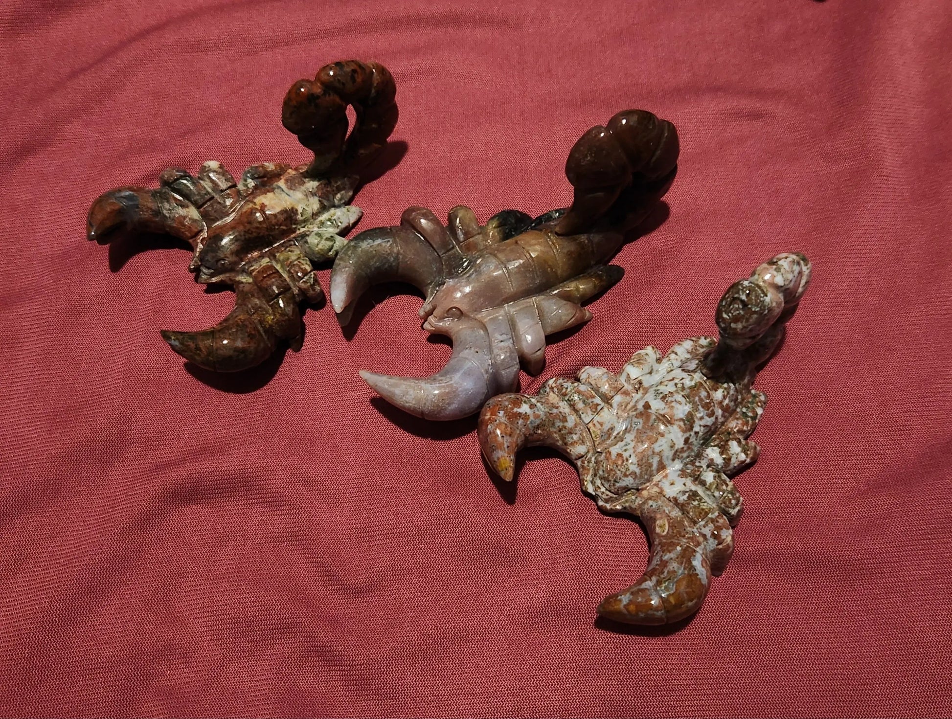 Carved Ocean Jasper Scorpion Etsy