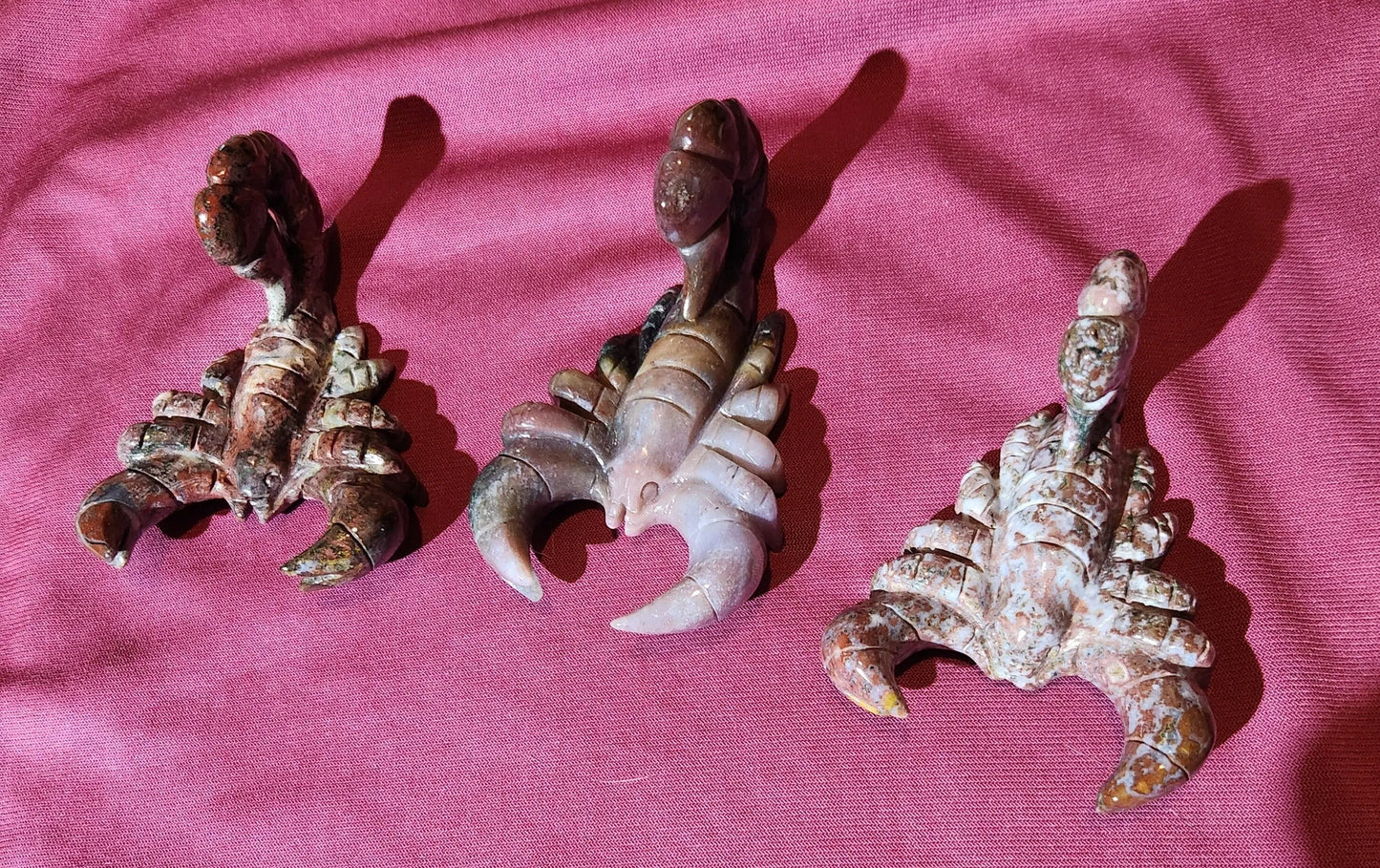 Carved Ocean Jasper Scorpion Etsy