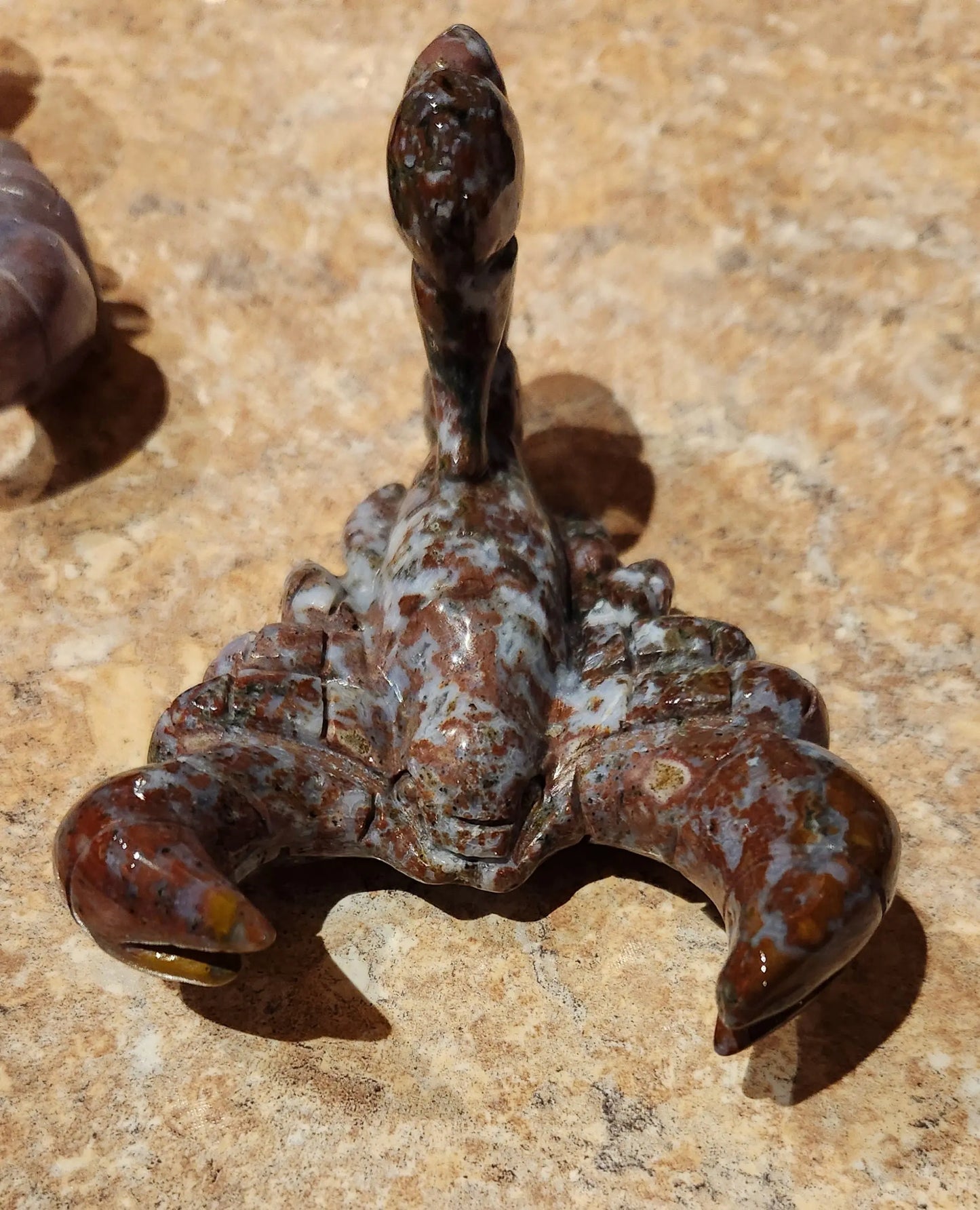 Carved Ocean Jasper Scorpion Etsy