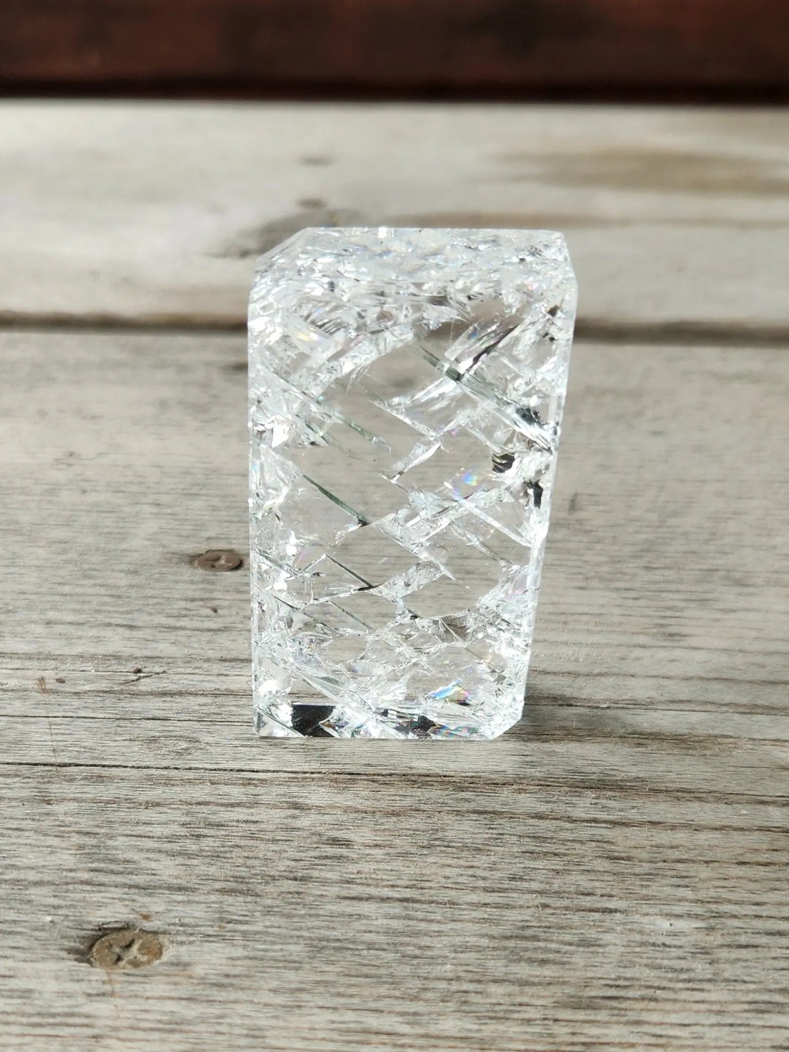 Fire and Ice Crystal Tower Cracked Quartz Etsy