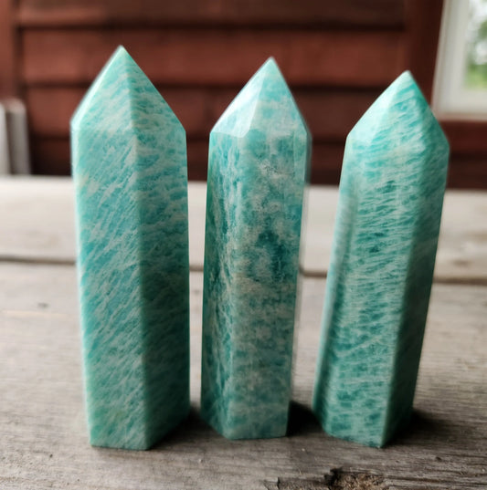 Amazonite Crystal Towers, Wands, Points, Healing Obelisk, Meditation Chakra Hope Stone, Rejuvenation, Etsy