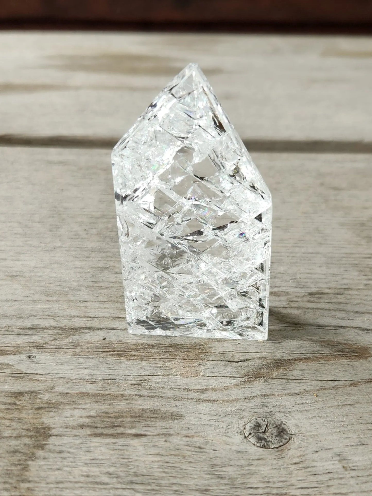 Fire and Ice Crystal Tower Cracked Quartz Etsy