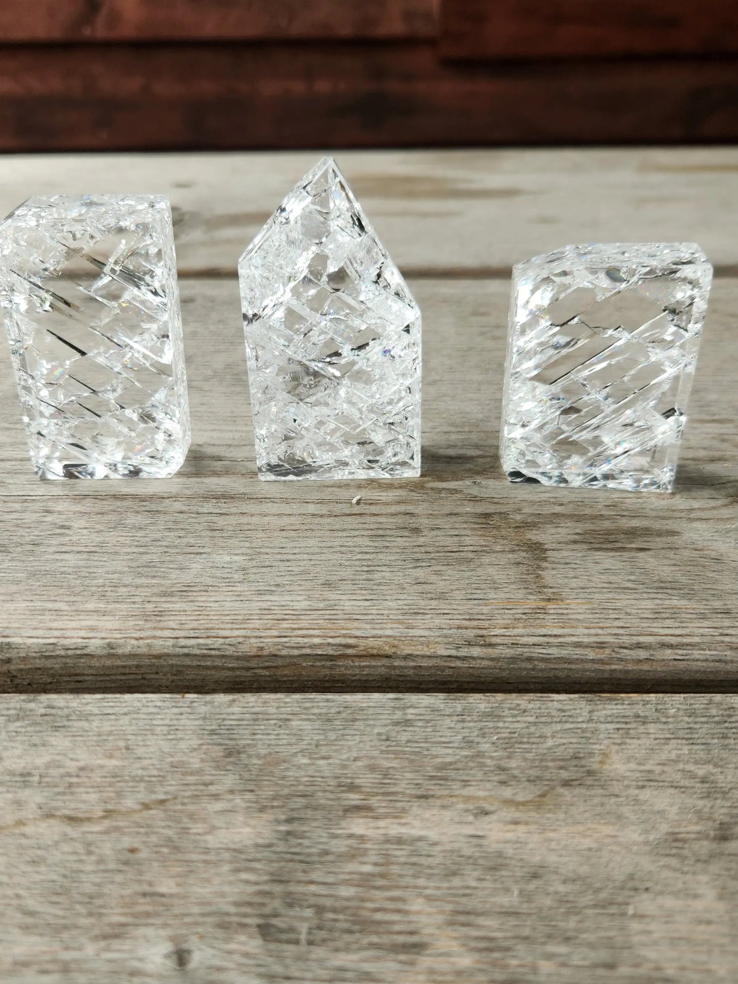Fire and Ice Crystal Tower Cracked Quartz Etsy