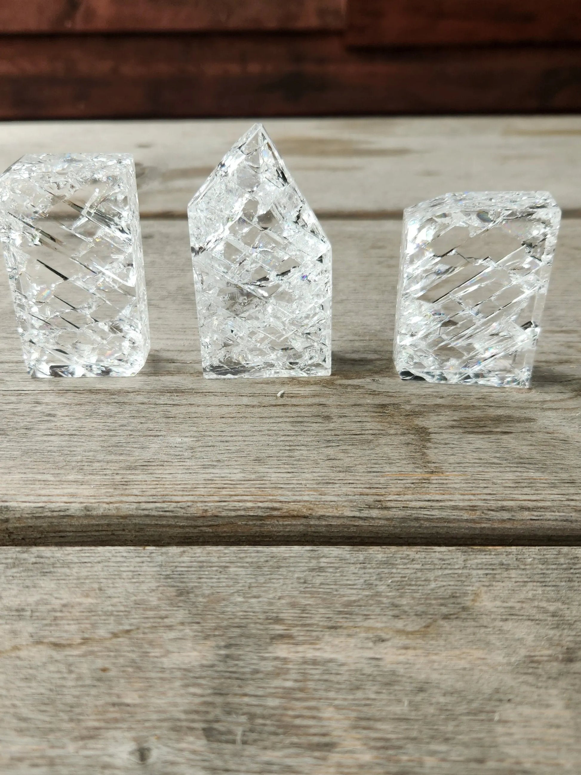 Fire and Ice Crystal Tower Cracked Quartz Etsy