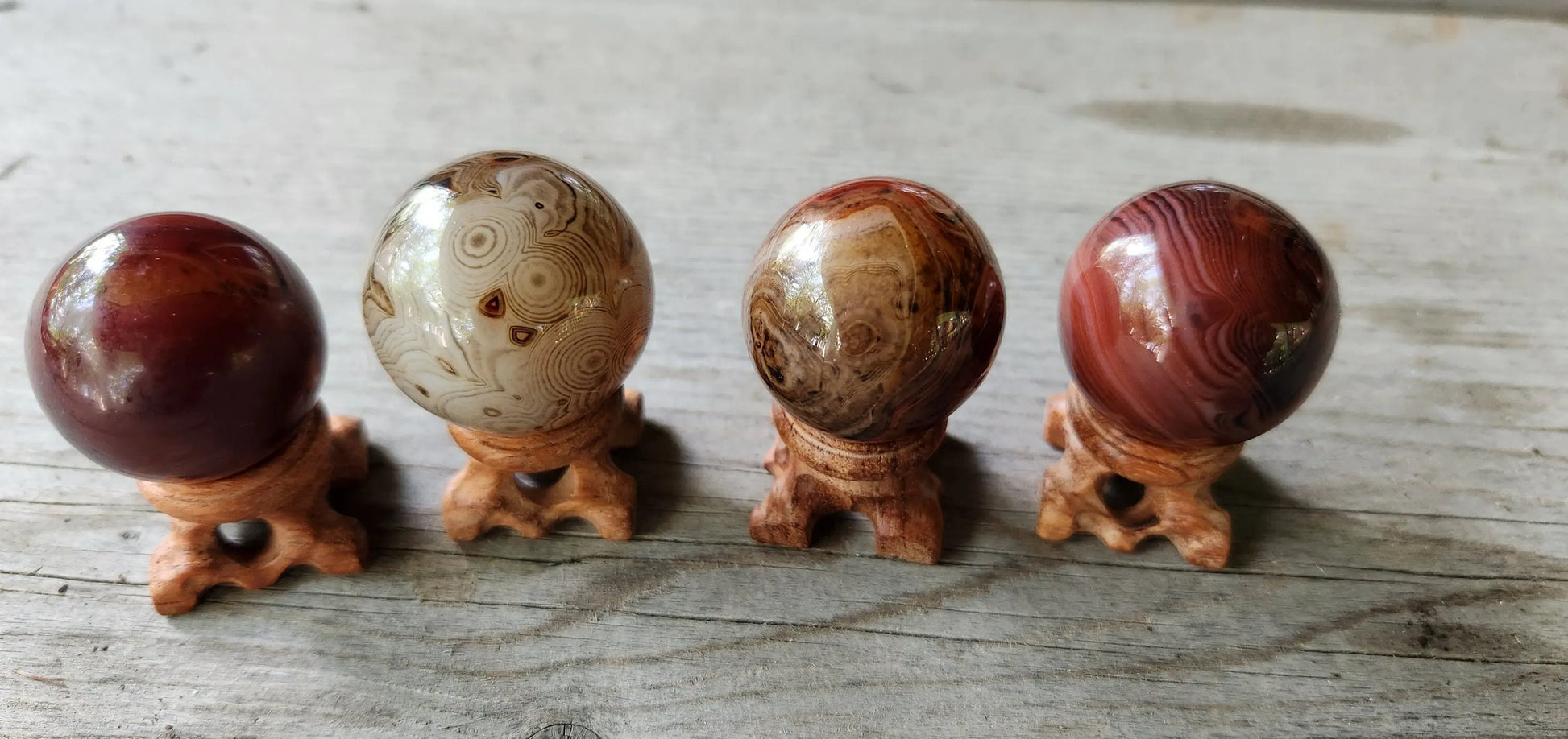 Sardonyx Spheres with Wooden Stand, Sardonyx Sphere, Wooden Stand, Pretty Sphere, Sardonyx Etsy