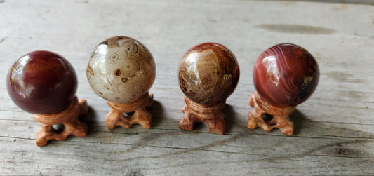 Sardonyx Spheres with Wooden Stand, Sardonyx Sphere, Wooden Stand, Pretty Sphere, Sardonyx Etsy