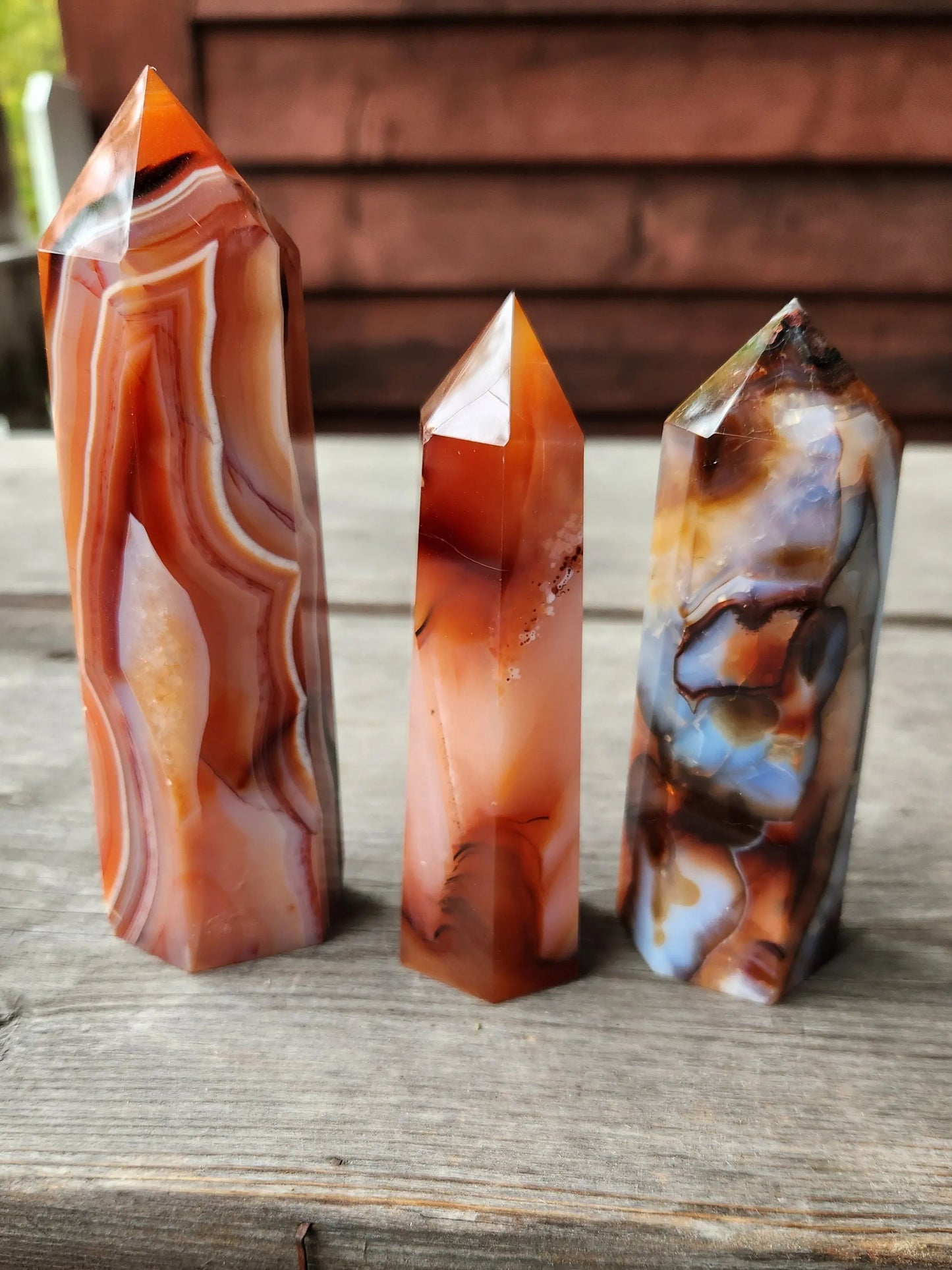 Wild and Crazy Carnelian Towers, Great Markings, Carnelian Towers, Unusual Carnelian, Unusual Gift Etsy
