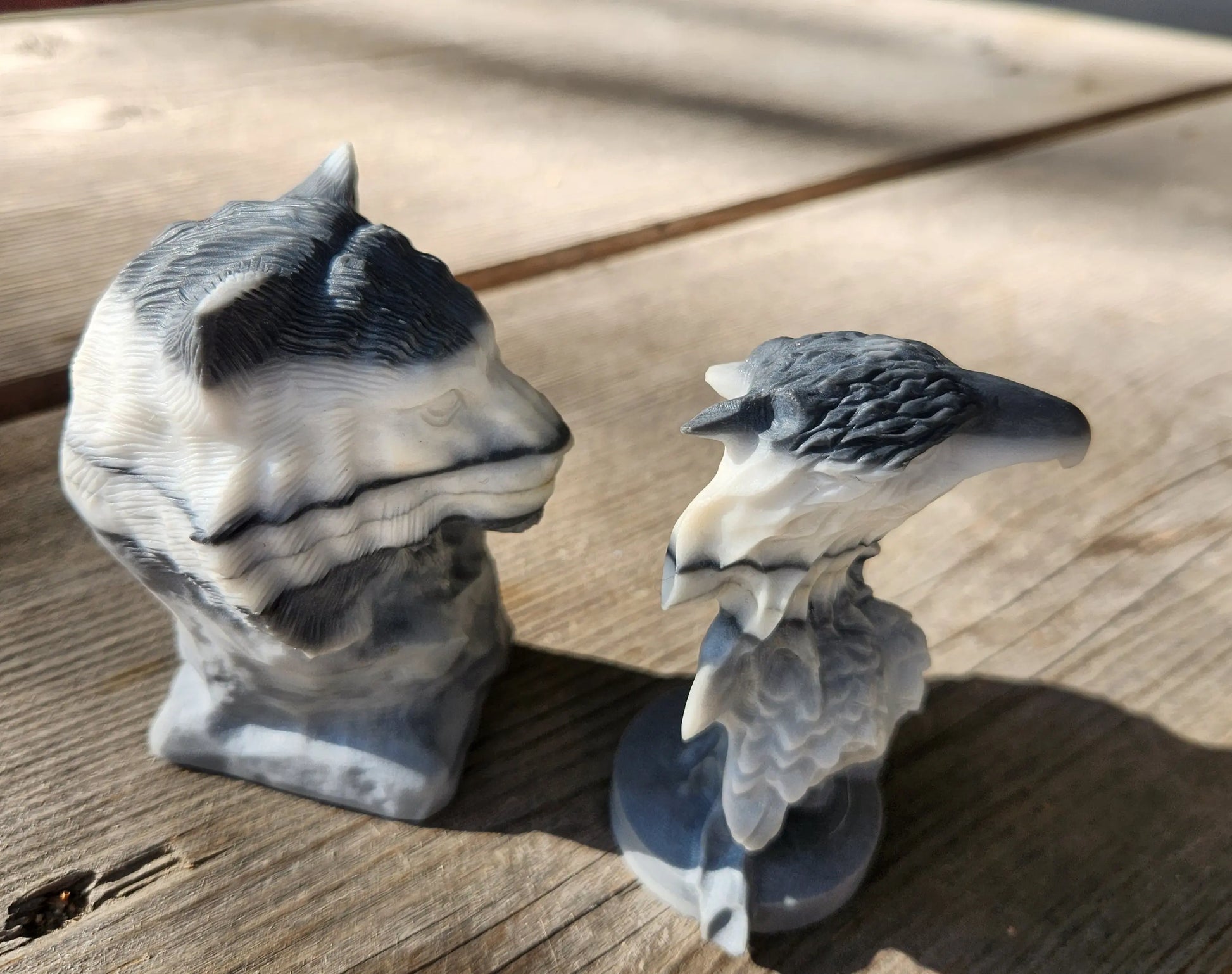 Carved Tai Chi Stone Lion and Eagle | Taiji Jasper / Taiji Jade Crystal Carvings for Spirit & Decor Etsy