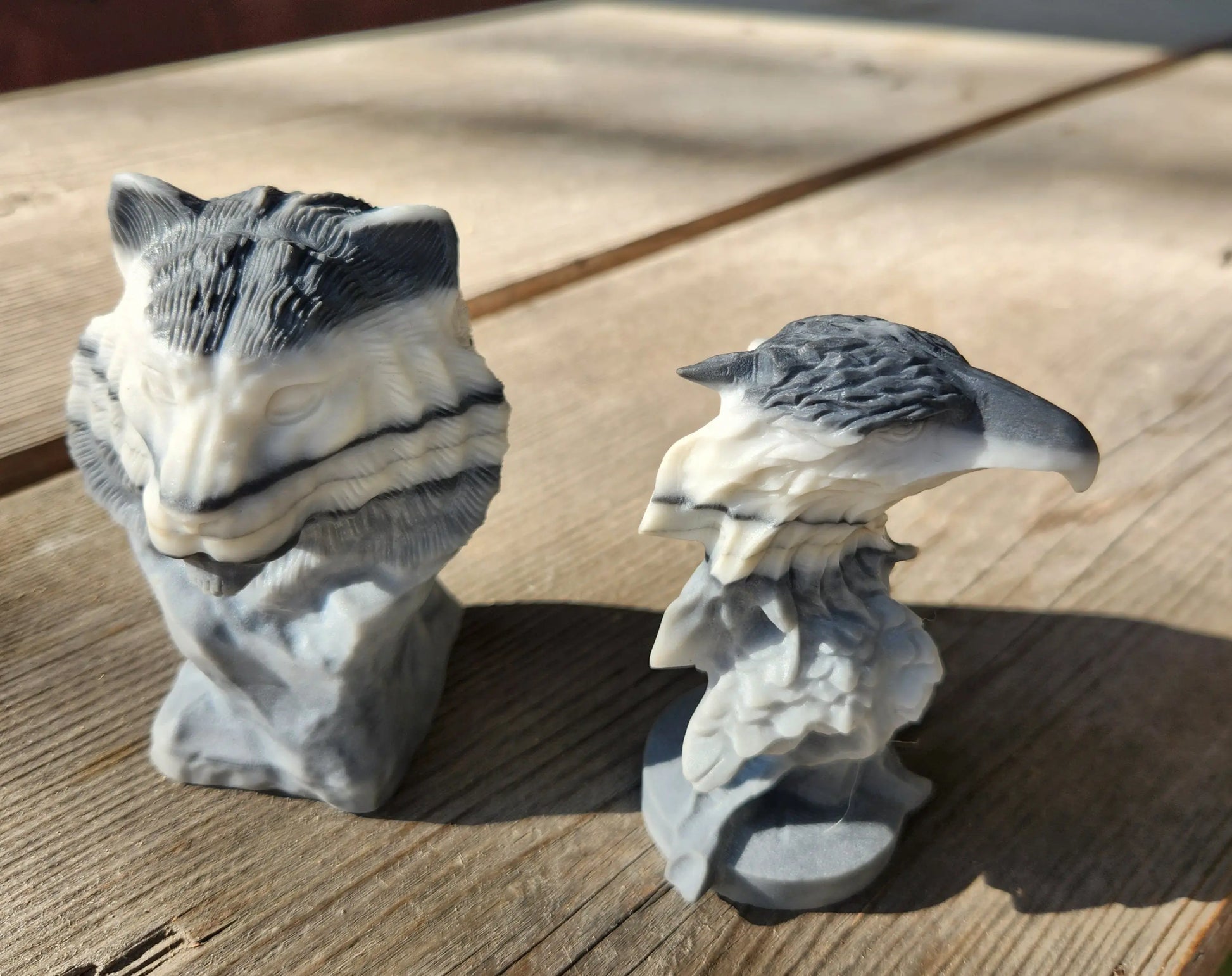 Carved Tai Chi Stone Lion and Eagle | Taiji Jasper / Taiji Jade Crystal Carvings for Spirit & Decor Etsy
