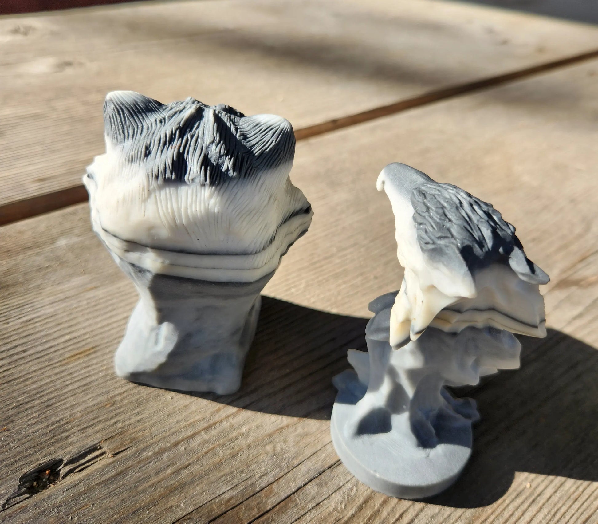 Carved Tai Chi Stone Lion and Eagle | Taiji Jasper / Taiji Jade Crystal Carvings for Spirit & Decor Etsy