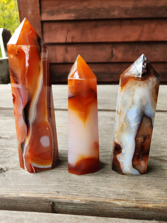 Wild and Crazy Carnelian Towers, Great Markings, Carnelian Towers, Unusual Carnelian, Unusual Gift Etsy