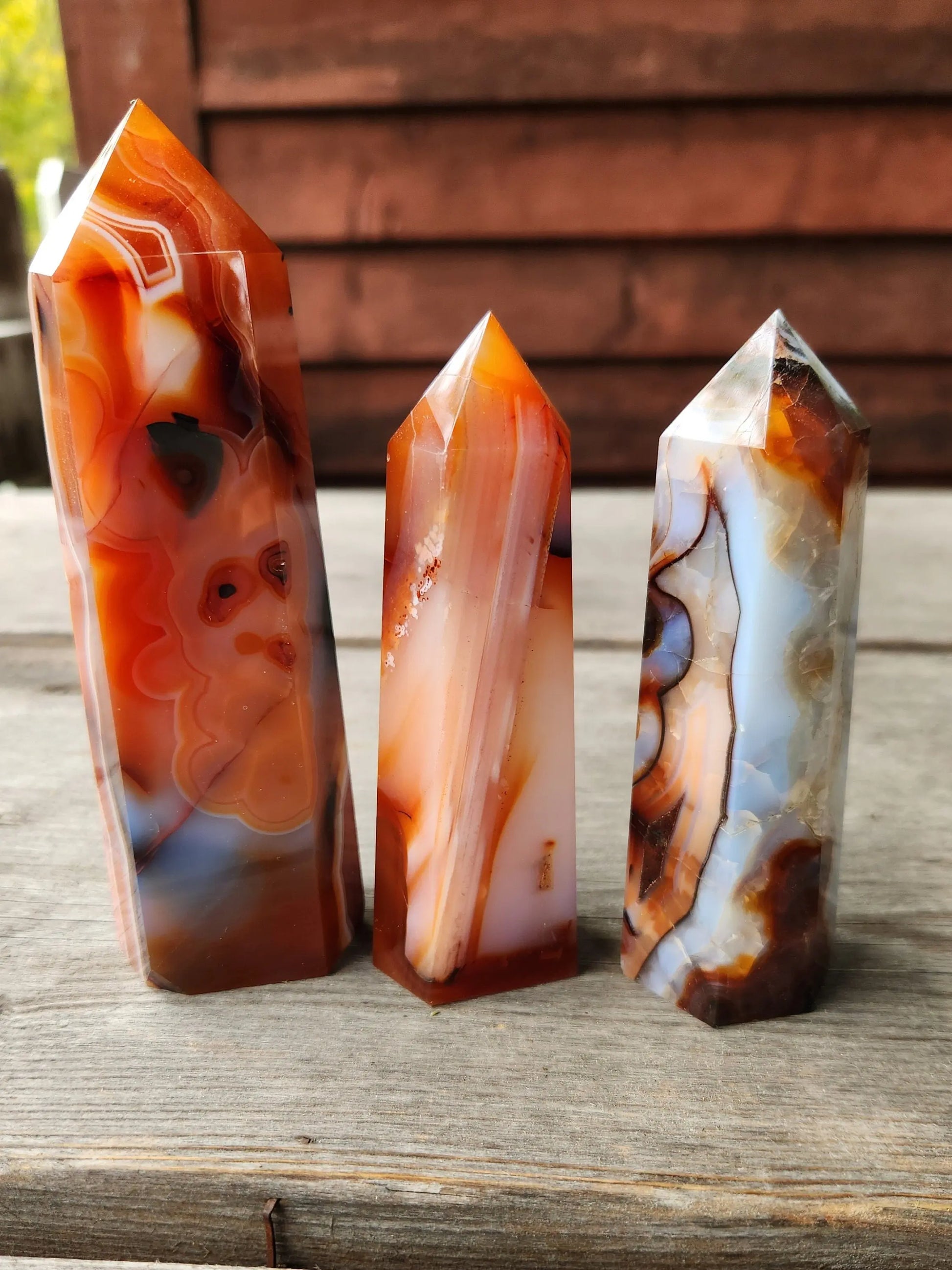 Wild and Crazy Carnelian Towers, Great Markings, Carnelian Towers, Unusual Carnelian, Unusual Gift Etsy