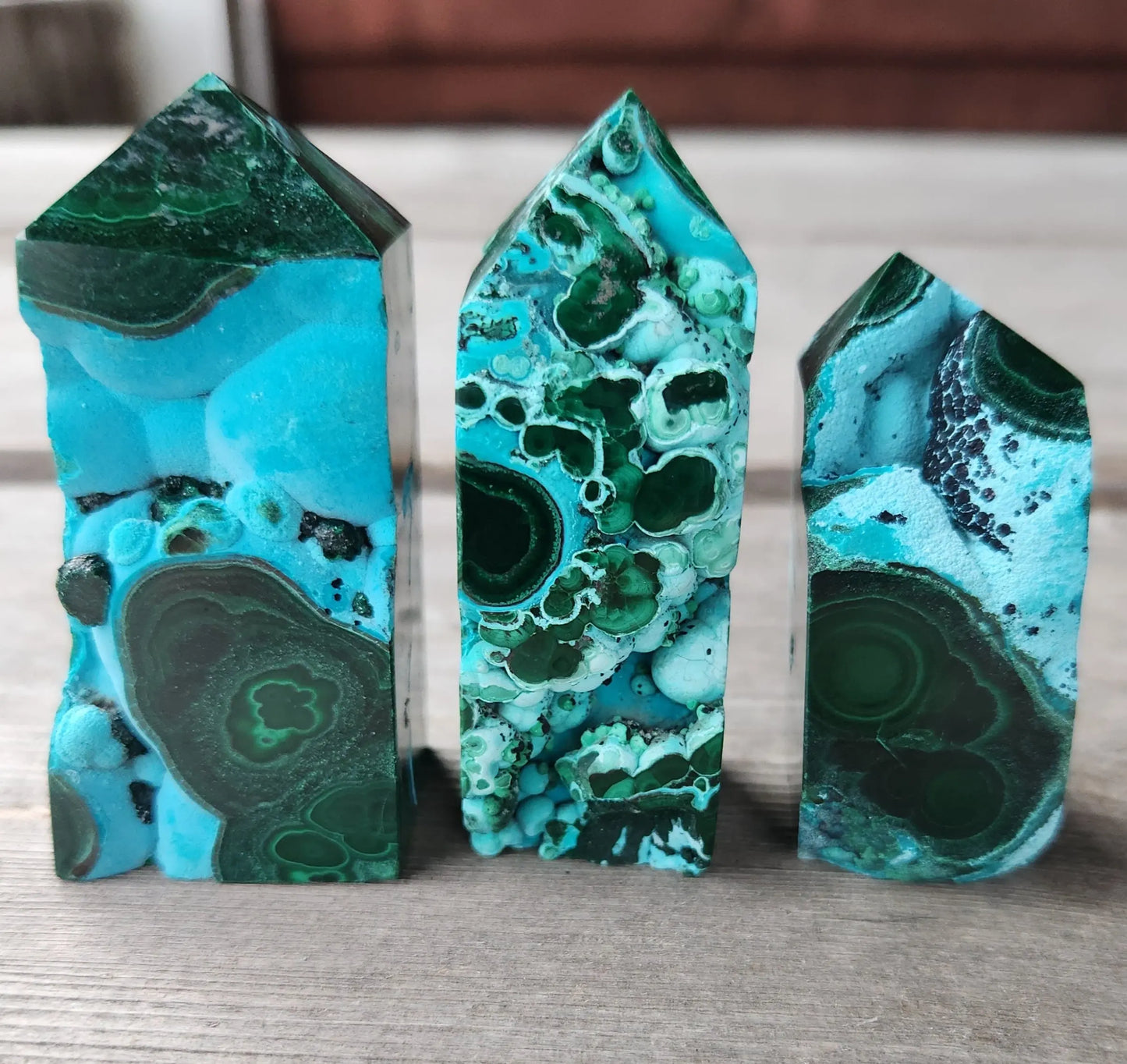 Chrysocolla Tower, Blue Green Crystal, Polished Wand,crystal obelisk,malachite mix Etsy