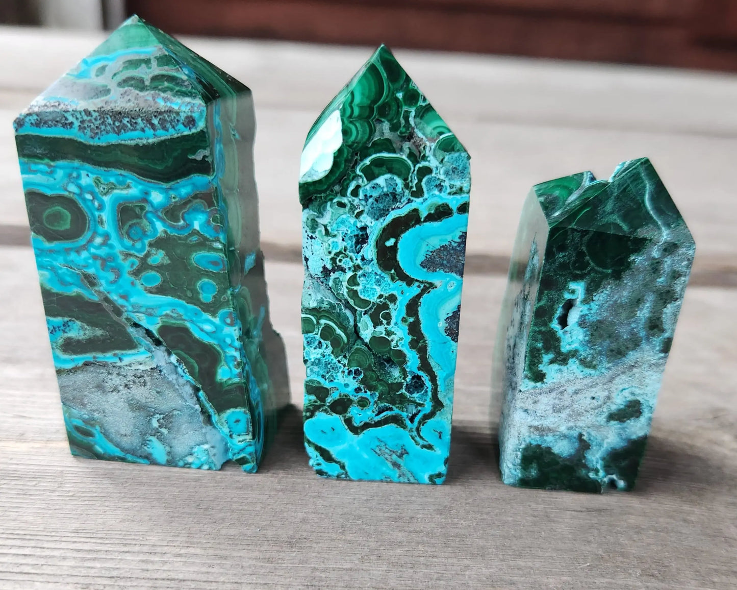 Chrysocolla Tower, Blue Green Crystal, Polished Wand,crystal obelisk,malachite mix Etsy