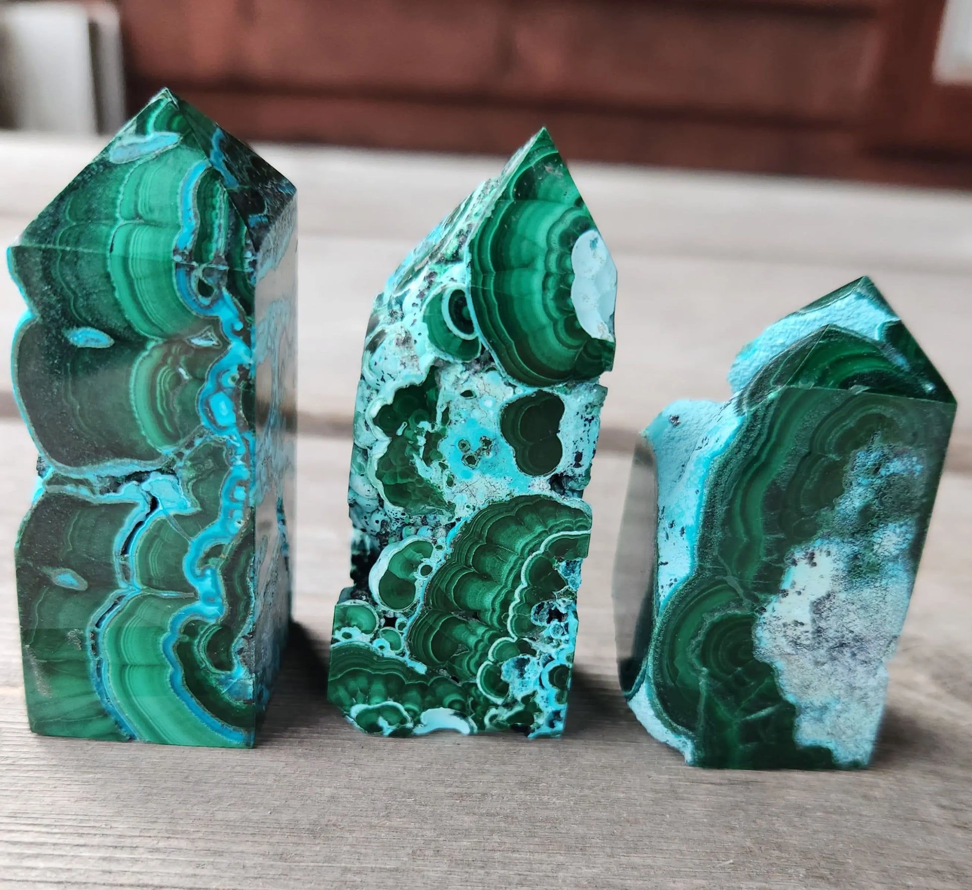 Chrysocolla Tower, Blue Green Crystal, Polished Wand,crystal obelisk,malachite mix Etsy