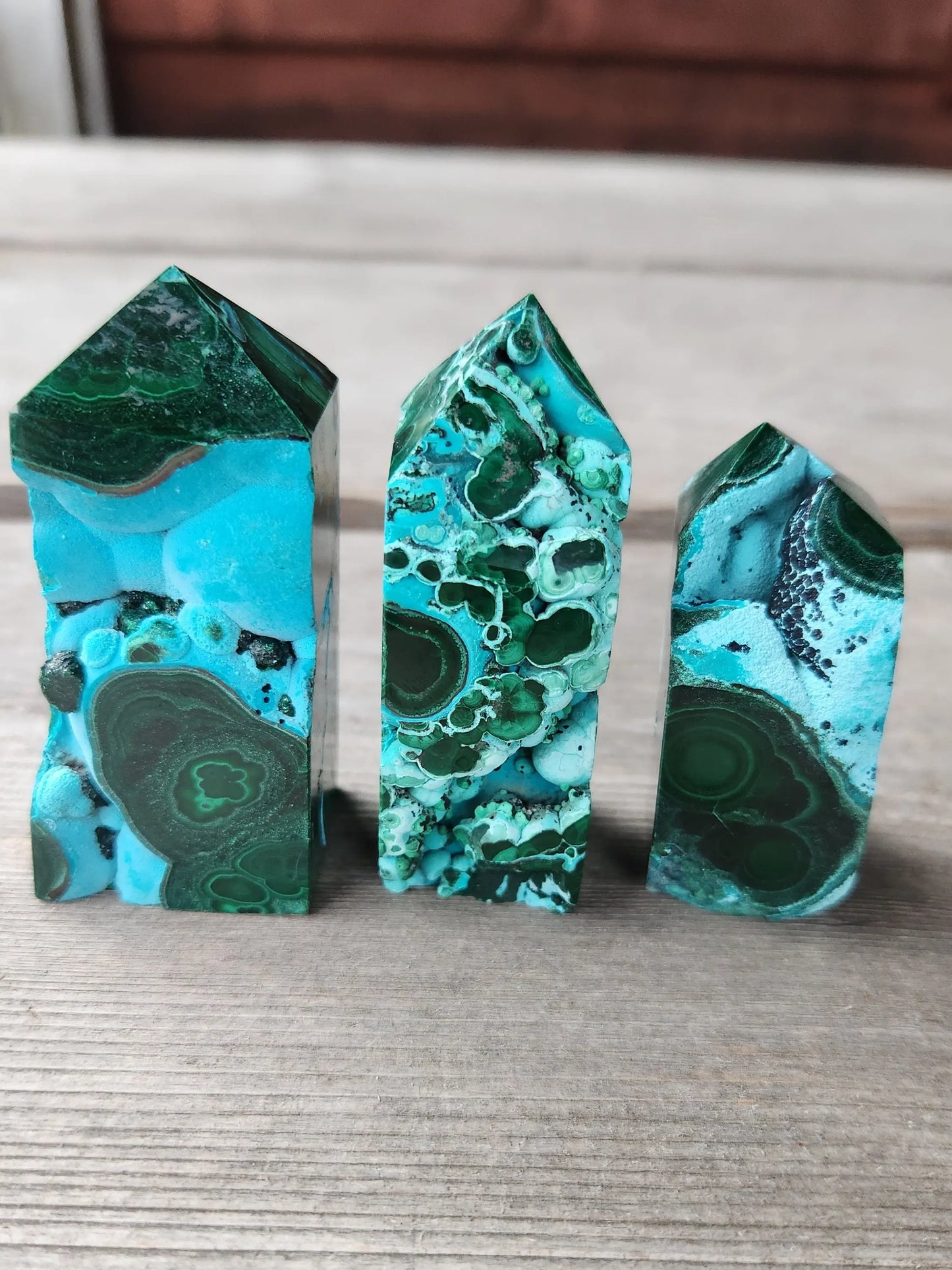Chrysocolla Tower, Blue Green Crystal, Polished Wand,crystal obelisk,malachite mix Etsy