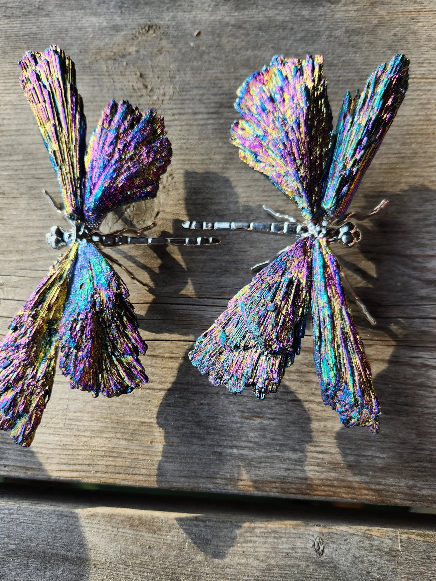 Aura Kyanite Crystal Dragonfly, Peacock, Blue, Purple Kyanite Crystal with Titanium Aura, Healing Decor Gift , Metaphysical Properties Etsy