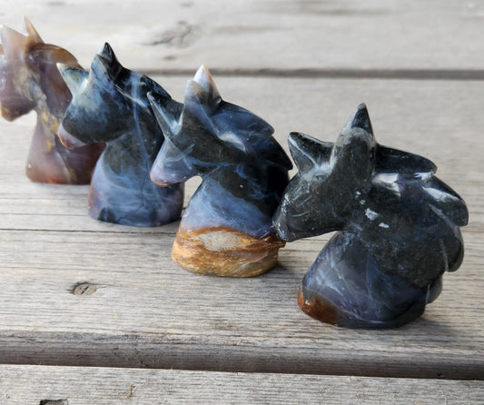 Chalcedony Unicorns, Unicorn Head, Unicorn Gift, Stocking Stuffer, Gift for Unicorn Lover Etsy