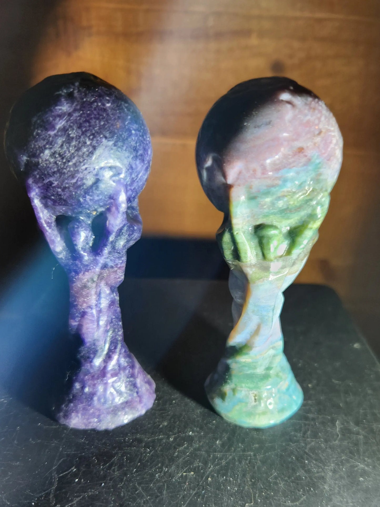 Carved Atlas Figurine Ocean Jasper & Lepidolite Etsy
