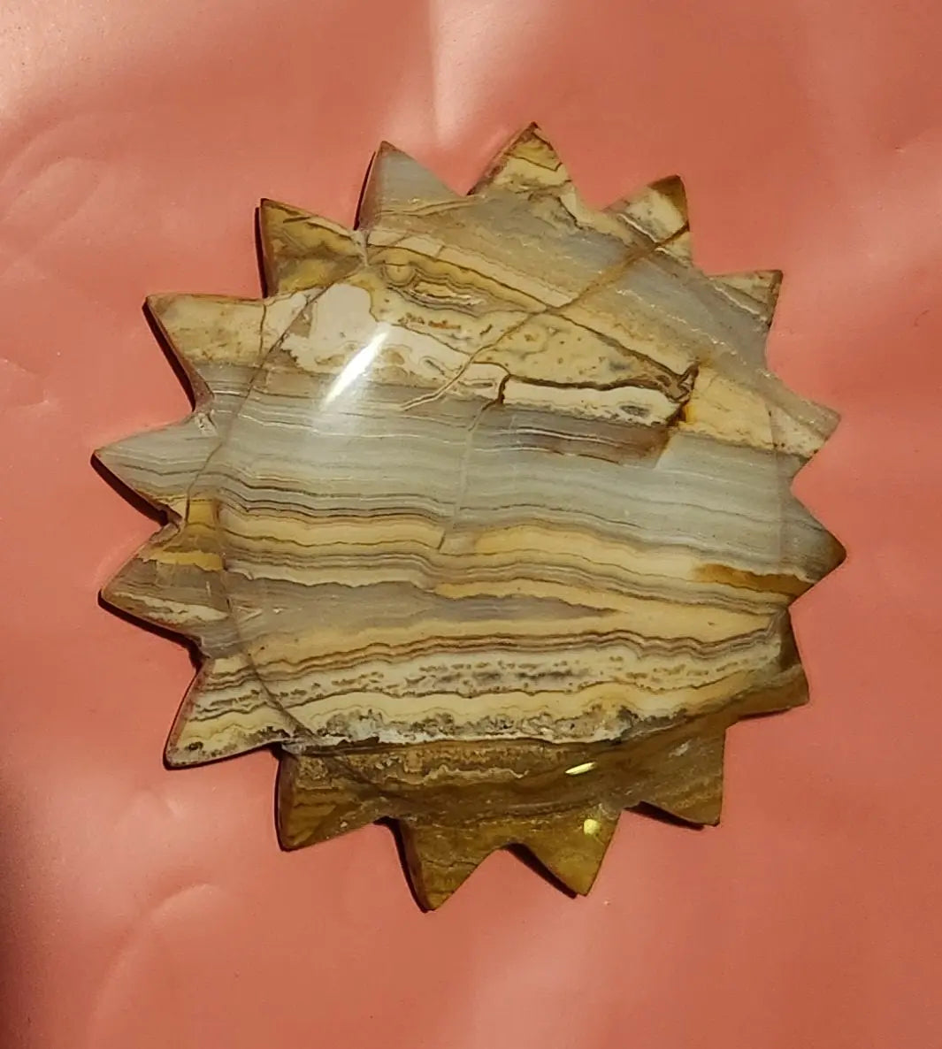 Crazy Lace Agate Sun Carving Etsy