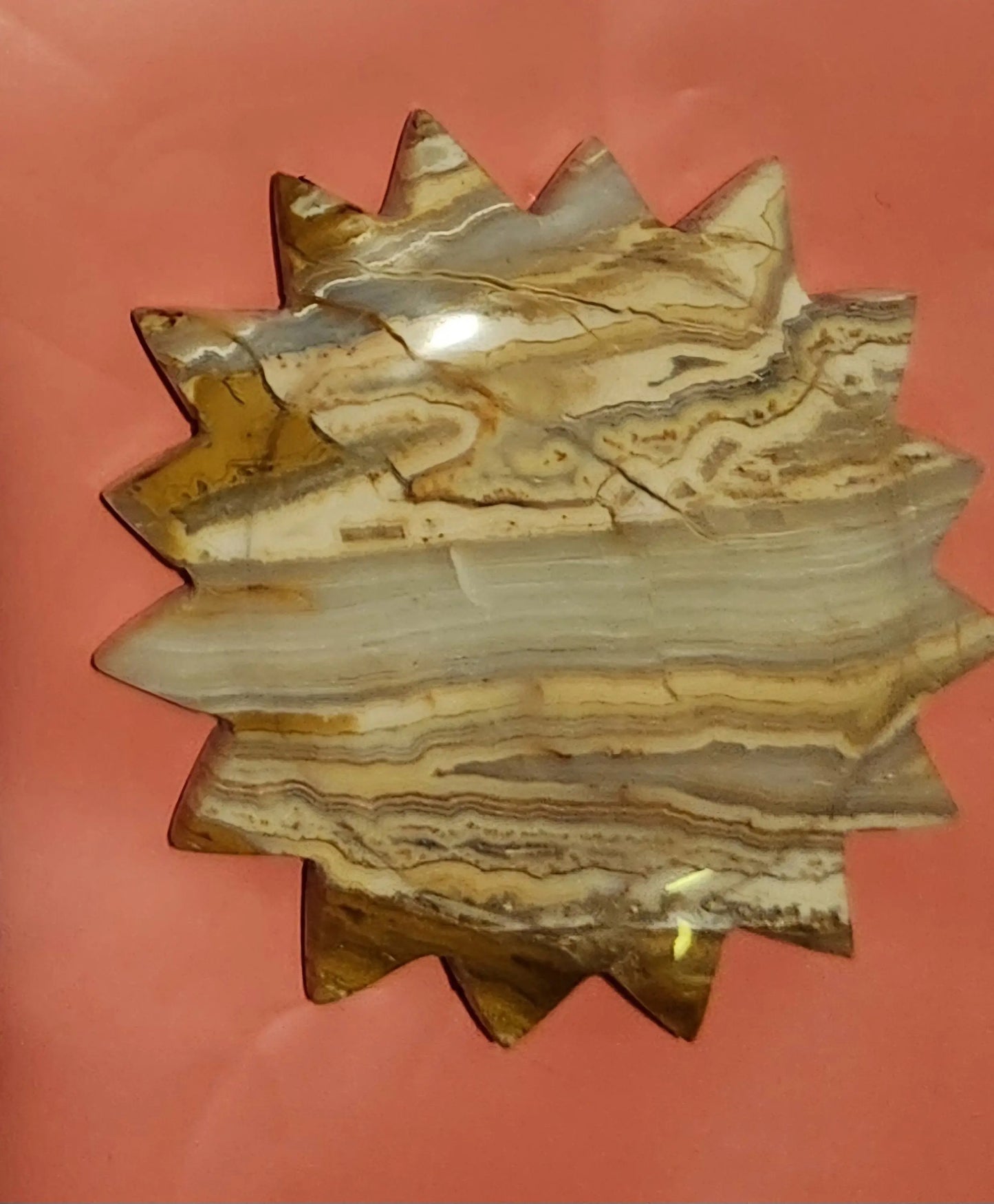 Crazy Lace Agate Sun Carving Etsy