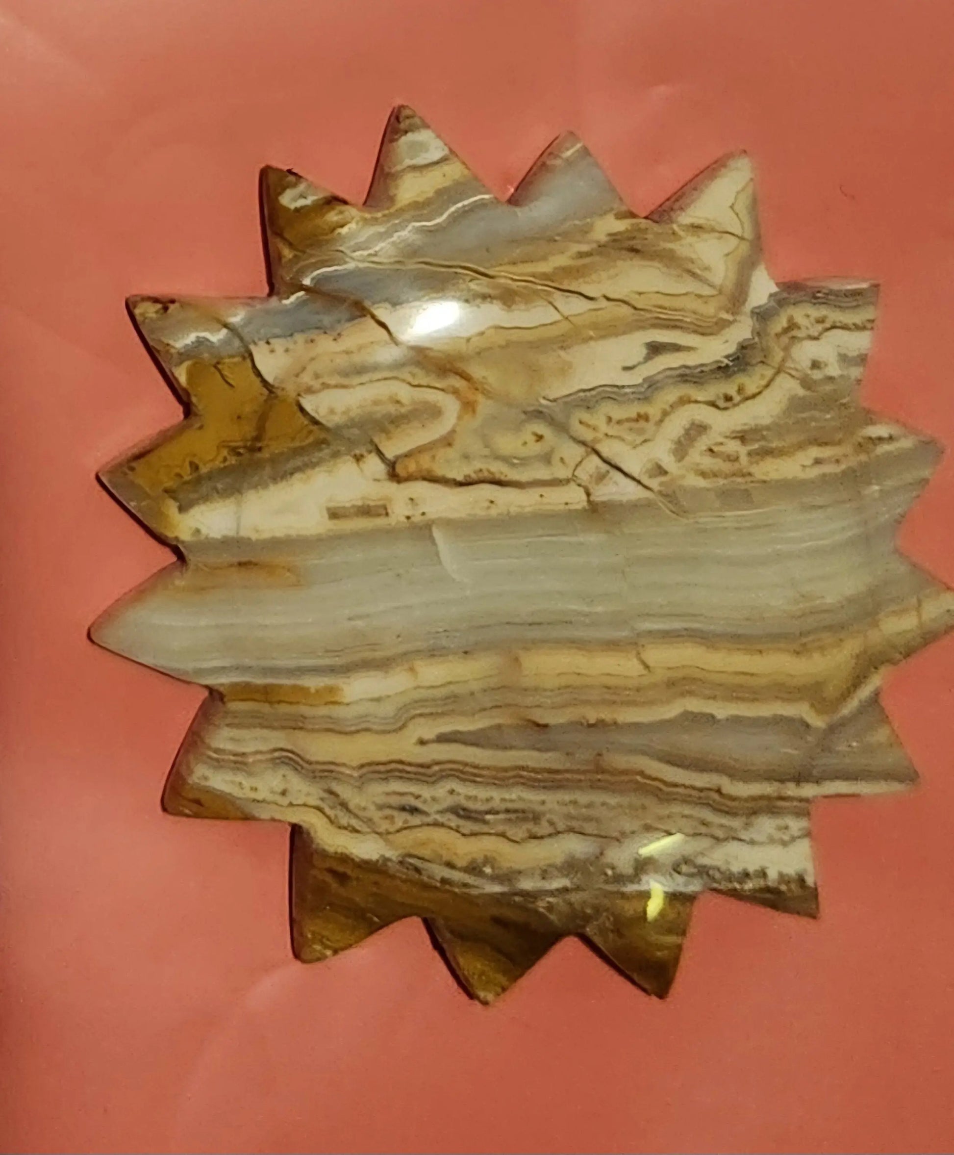 Crazy Lace Agate Sun Carving Etsy