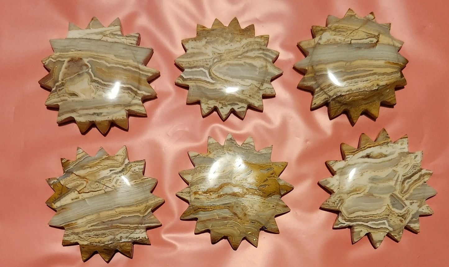 Crazy Lace Agate Sun Carving Etsy